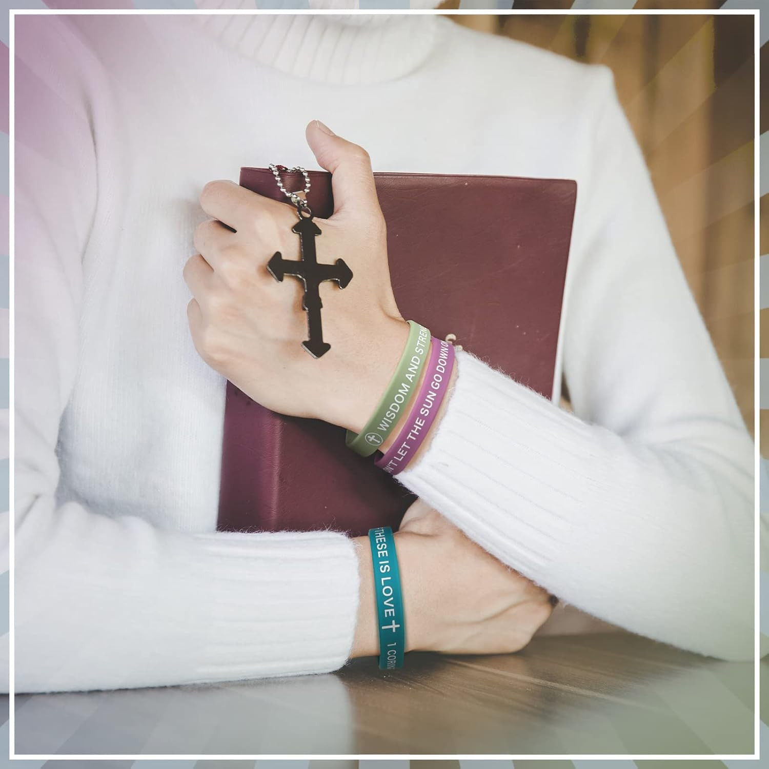 60 Pcs Silicone Bible Verse Bracelets – Inspirational Christian Wristbands