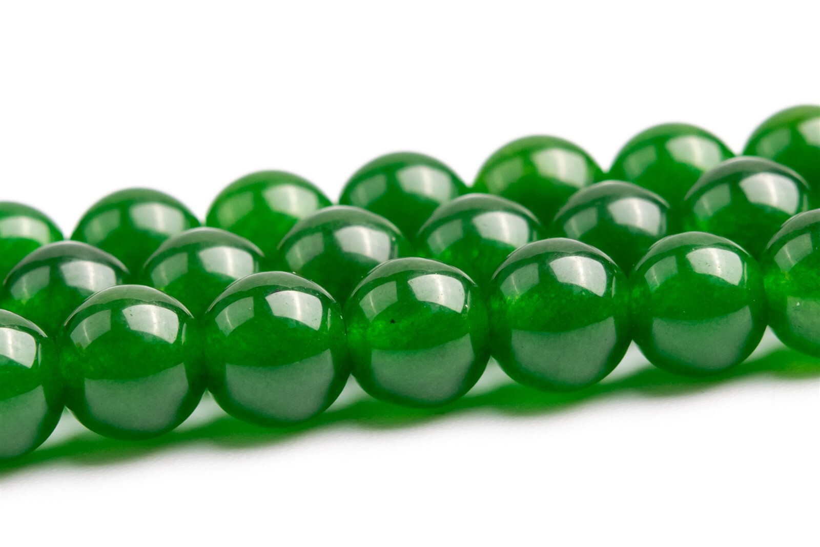 6MM Deep Green Jade Beads Round Gemstone Loose Beads
