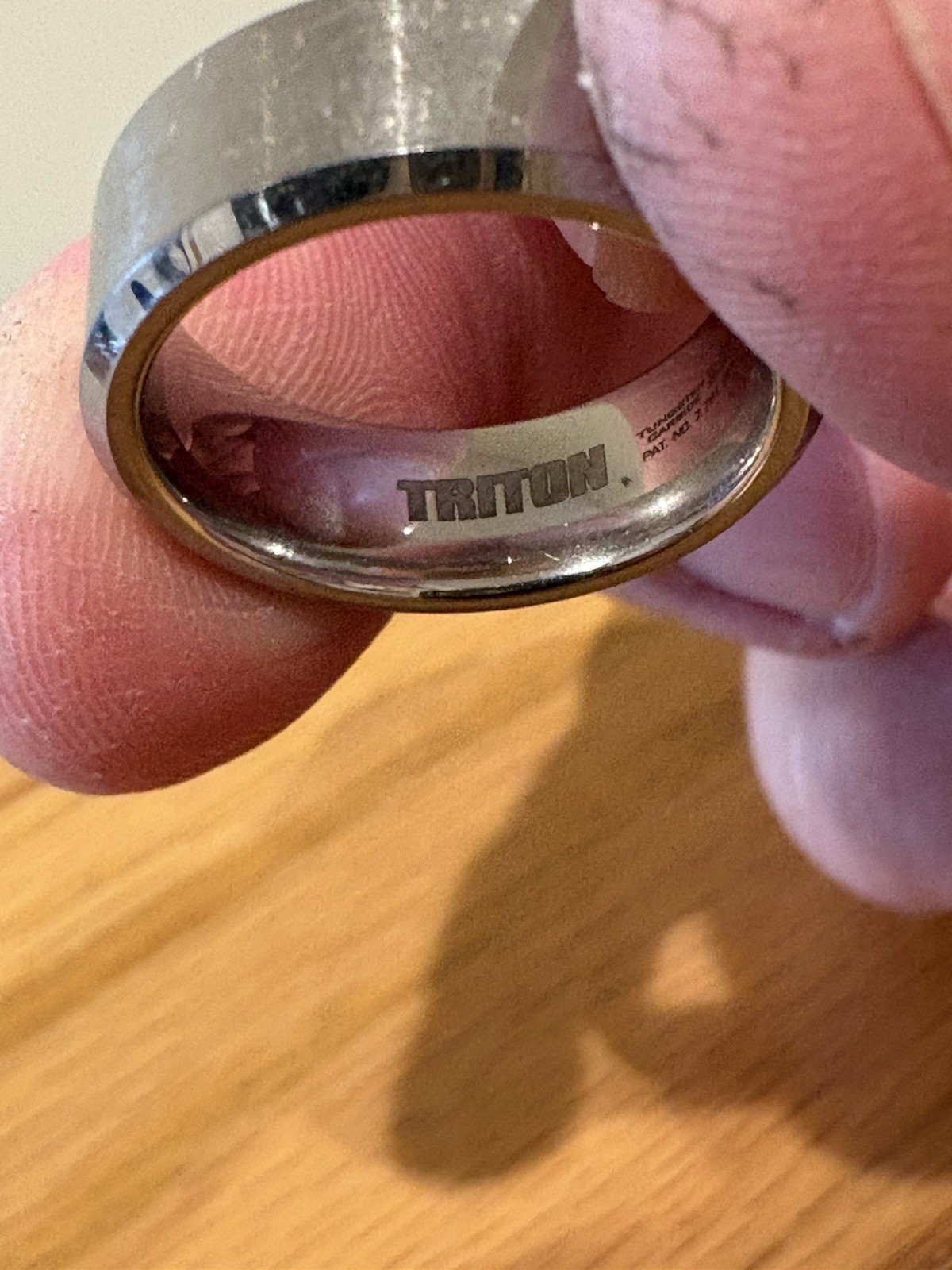 Triton Men’s Tungsten Carbide TC 850 Size 9 Wedding Band Silver