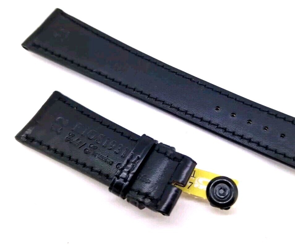 Crocodile Watch Strap 20 22mm Suitable for -faltschließe (18mm) Black / 71