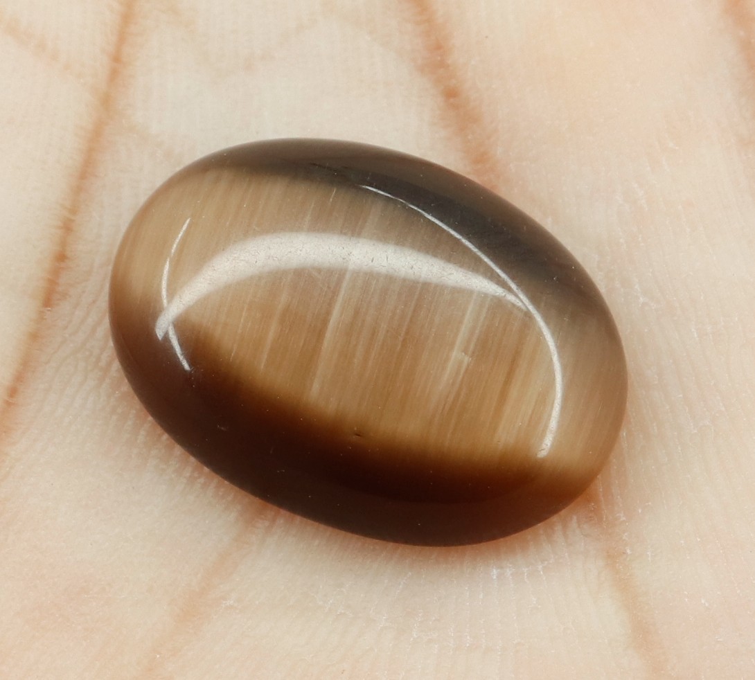 Natural 8.05 Ct Chrysoberyl Cats Eye Oval Cabochon Cut Loose Certified Gemstone