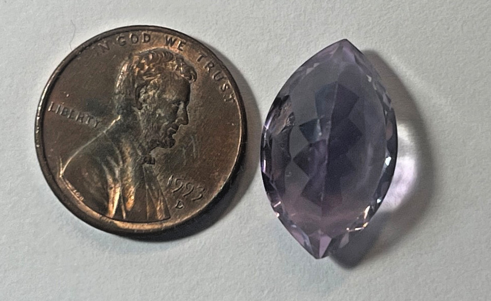 MARQUISE CUT LIGHT GENUINE AMETHYST 10.44 CARATS 19.5X12.2 MM BELOW WHOLESALE