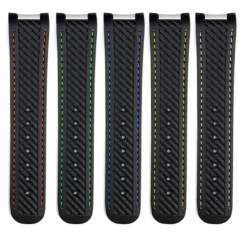 18,19,20mm Silicon Rubber Light Strap Watch Band Omega Seamster Aqua Terra At150