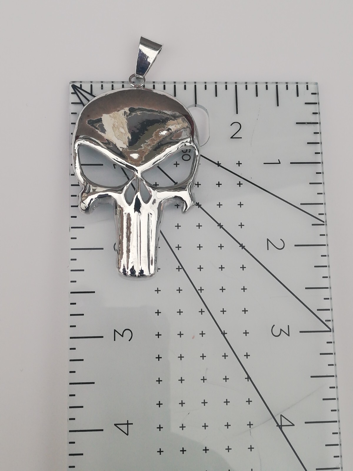 Punisher Skull Men’s .925 Solid Silver Biker Pendant Unisex New