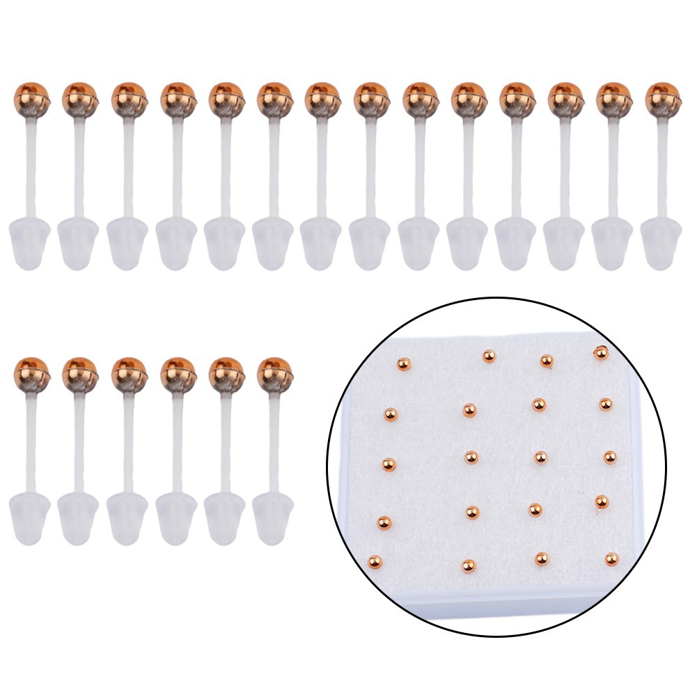 Small Stud Earrings Round Plain 10 Pairs Silver Ladies Ball Bead Ear Elegant 3mm