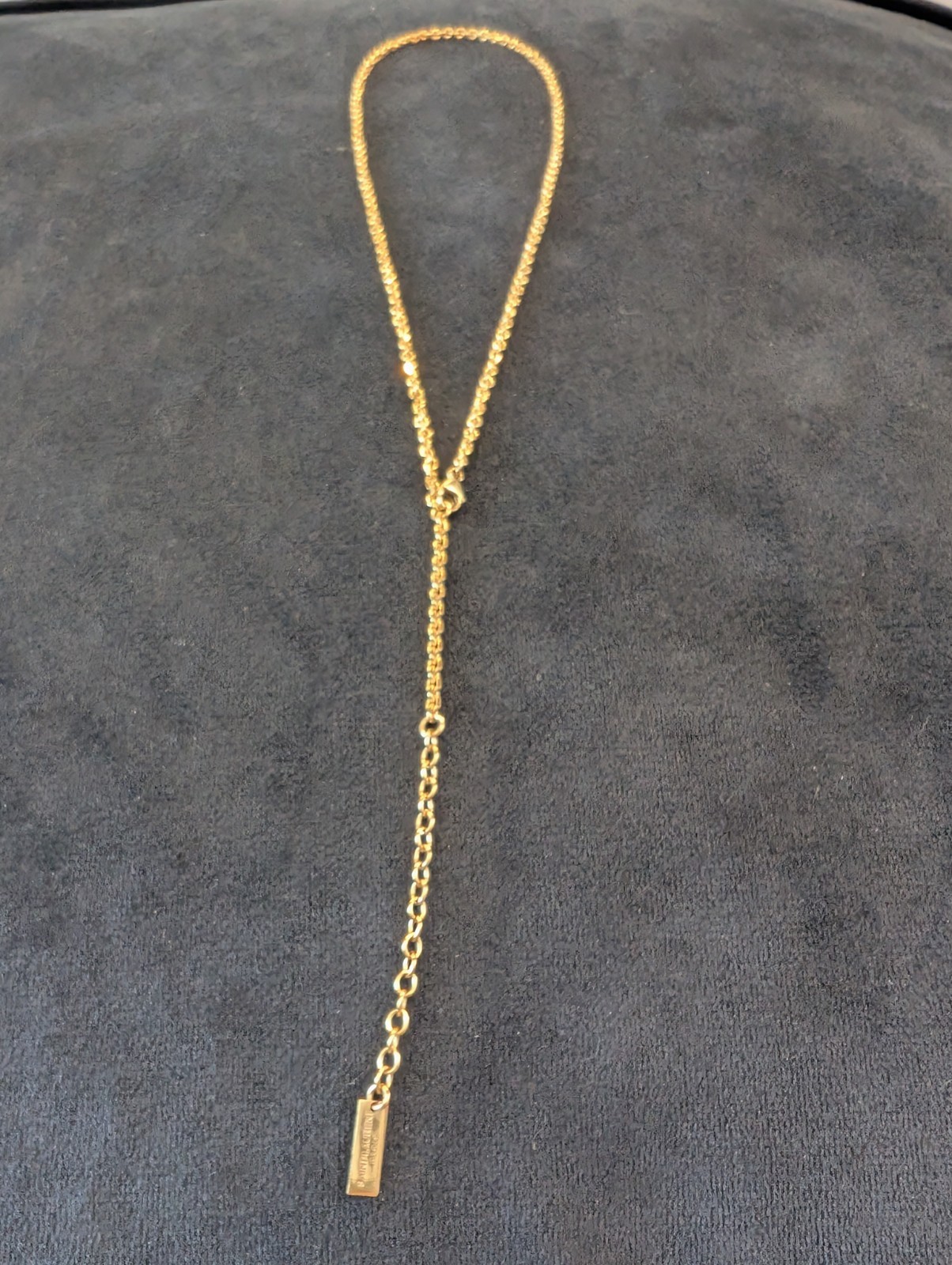 Yves Saint Laurent Cassandra Tassel Pendant Necklace Metal Gold Chain Women’s