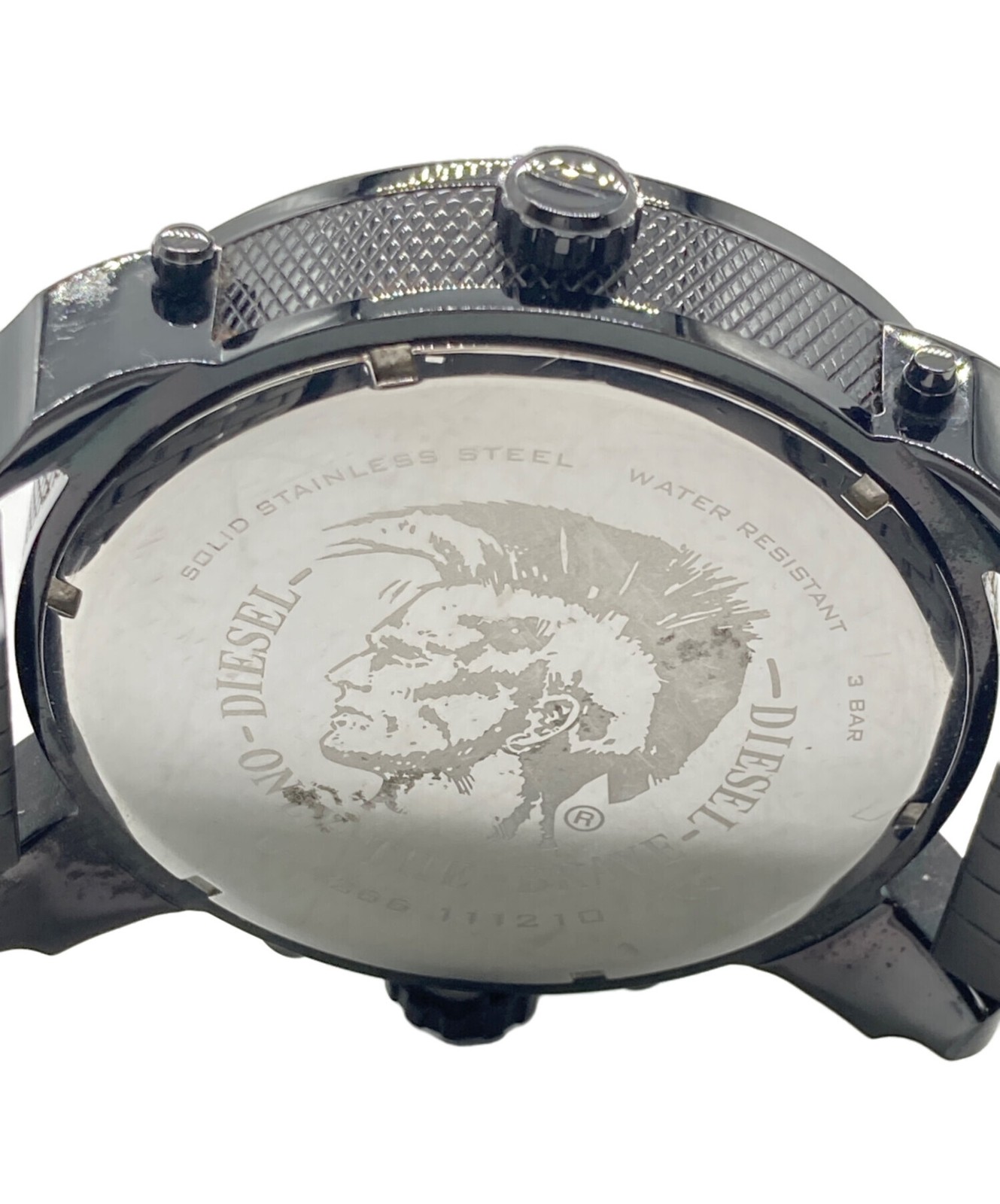 DlESEL DZ-7266 Mens Watch Chronograph Quartz Analog Round Black DATE