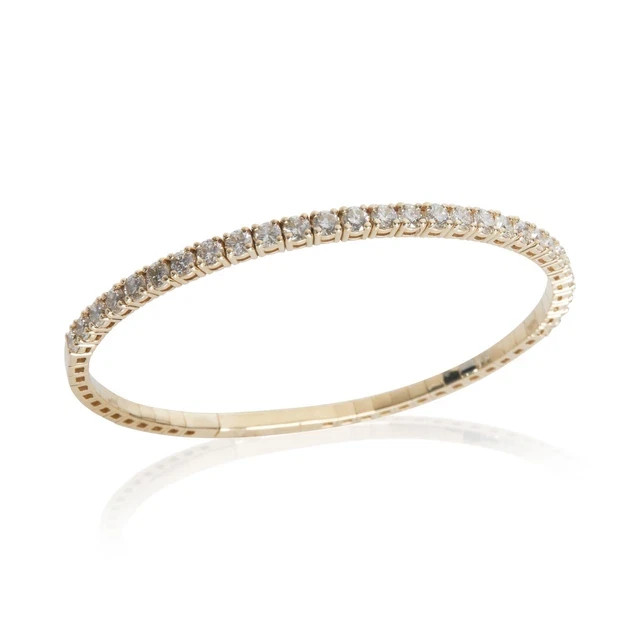 5Ct Round Cut Lab Created Diamond Tennis Bracelet 14K Yellow Gold Plated