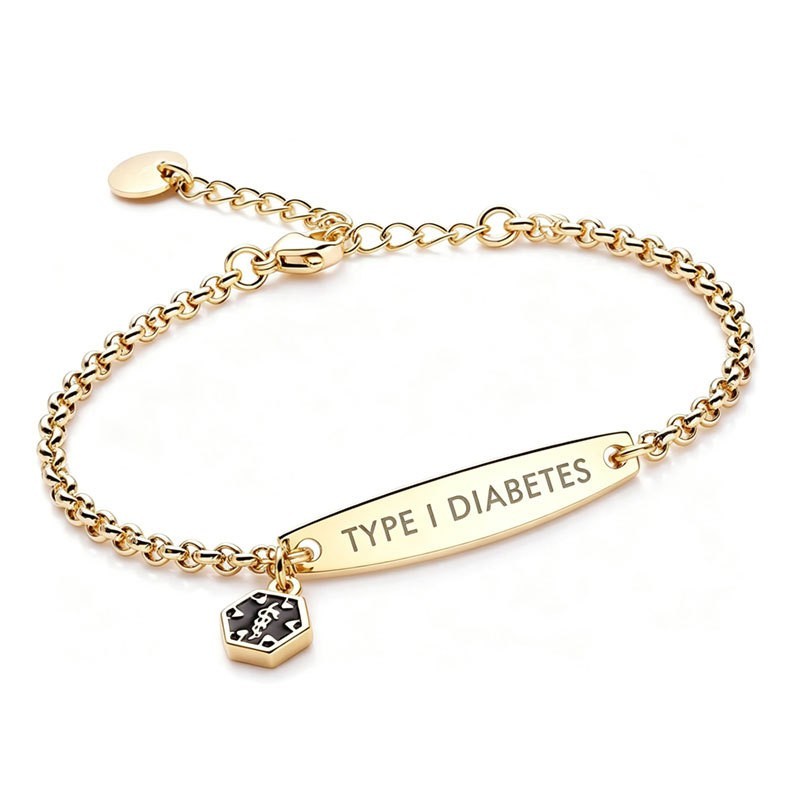 Free Engraving Medical ID Bracelet Stainless Steel Emergency Waterproof Jewelry