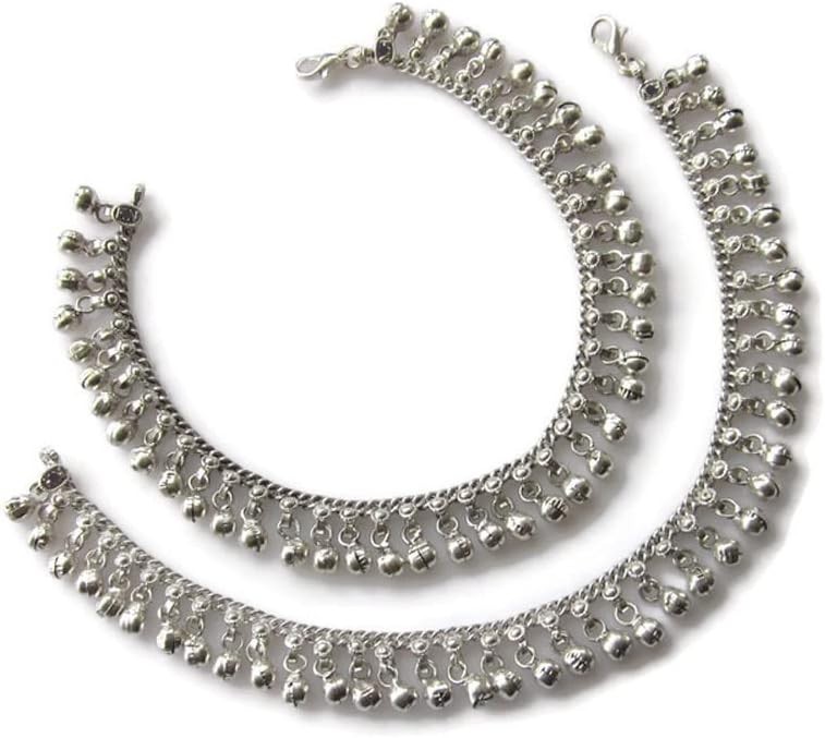 Foot Jewelry Set: Handcrafted Silver Anklet with Dainty Bells for Every Occasion