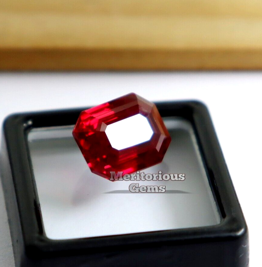 8 to 10 ct Natural Ruby Red Color Radiant Shape CERTIFIED Loose Gemstone