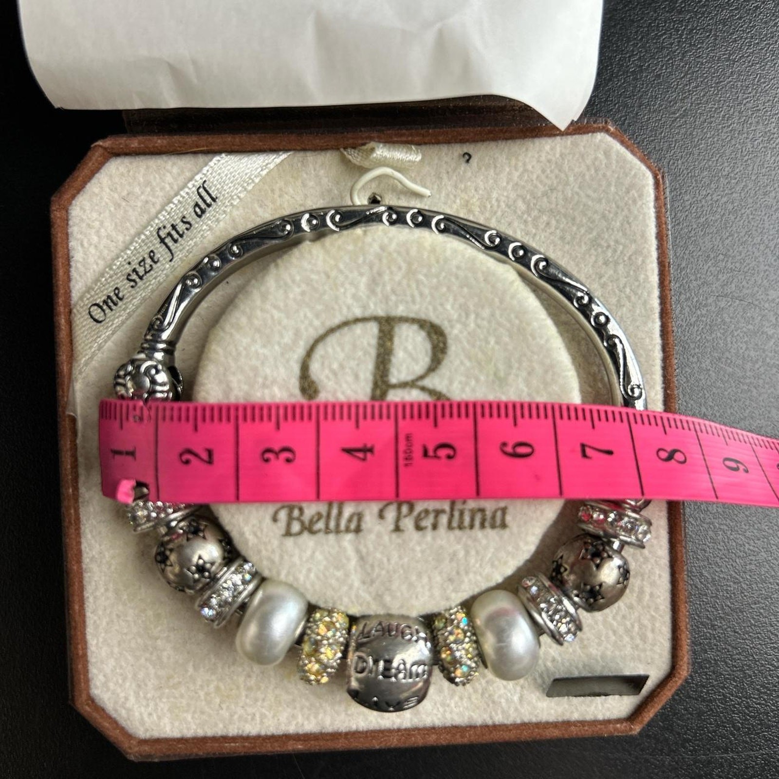Silver Bella Perlina Cuff Charm Love Live Bracelet