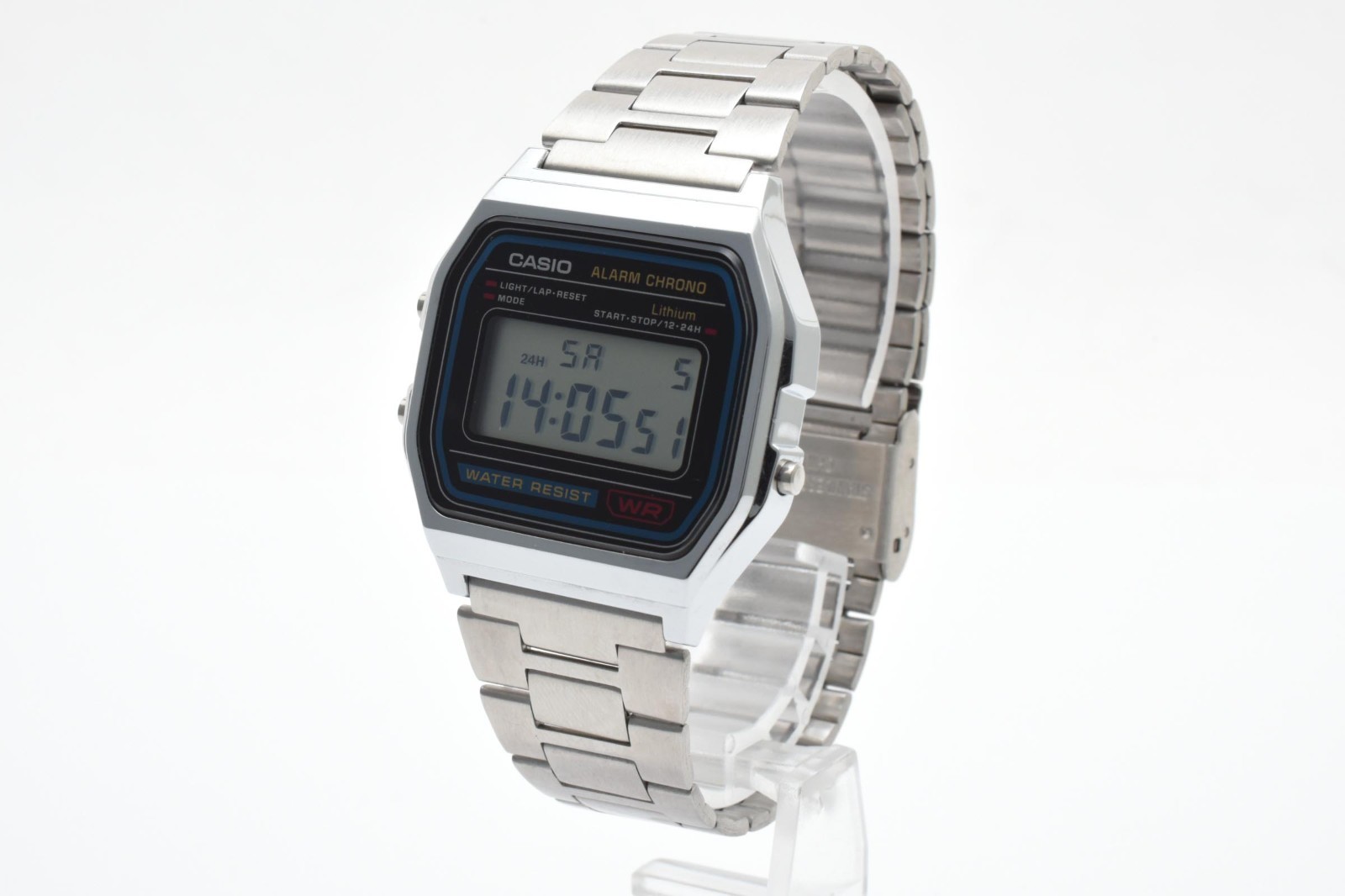 [Near Mint] CASIO 593 A158W Digital Alarm Chronograph Watch Quartz Made CHINA