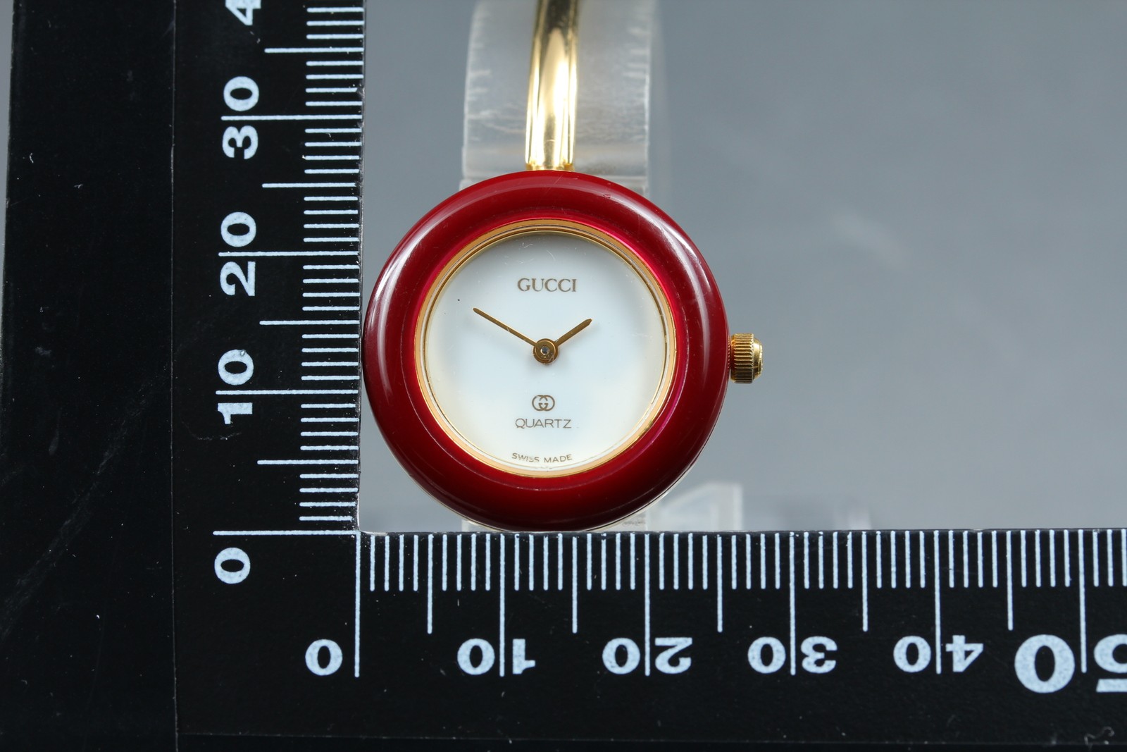 [Exc+5] Gucci Change Bezel 1100L Quartz Burgundy Women’s Vintage Luxury Watch