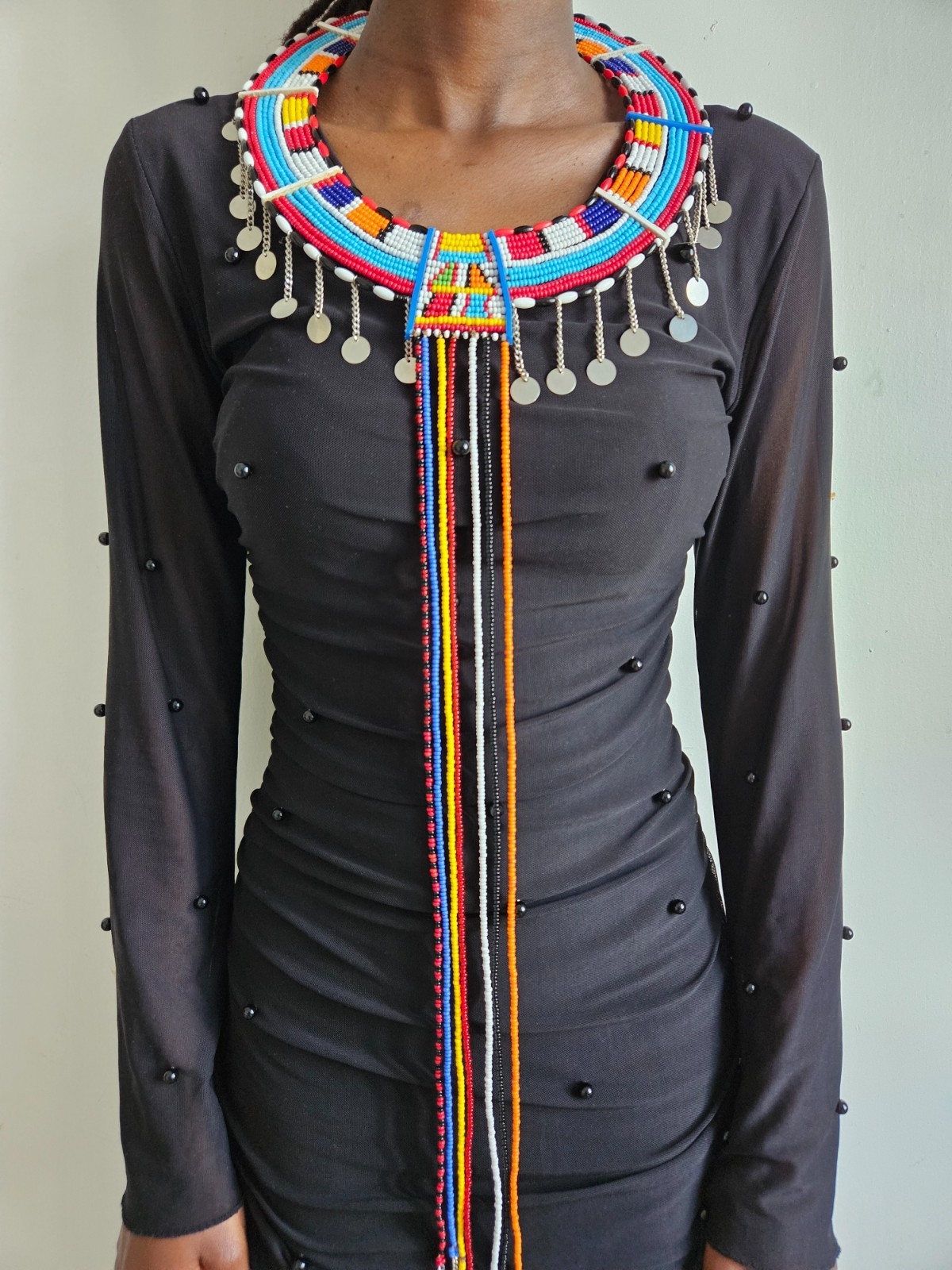 African Maasai Beaded Wedding Necklace –Handmade Tribal Collar Statement Jewelry