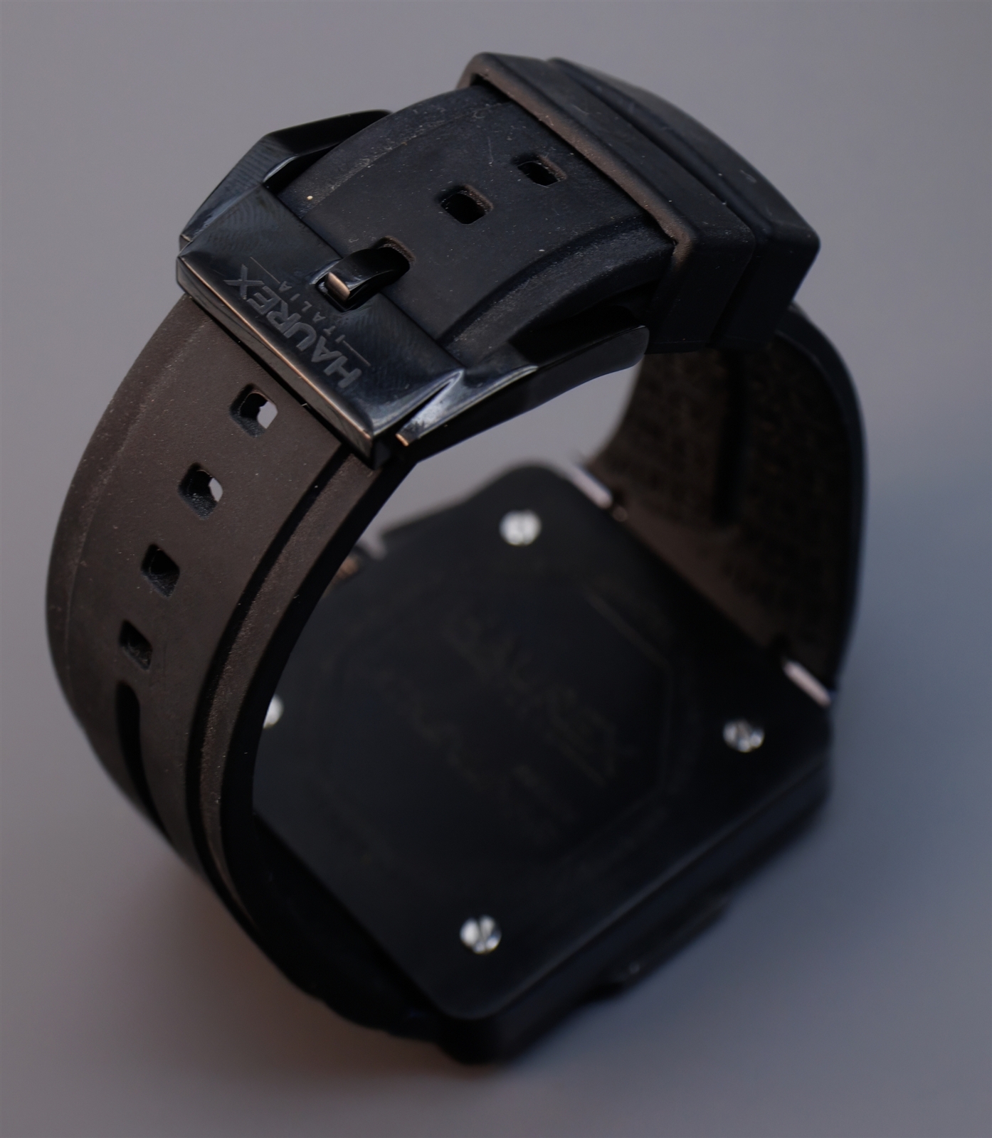 Haurex Athenium-R Square Chronograph Watch Blue /Black Fume Dial 3N372UNB