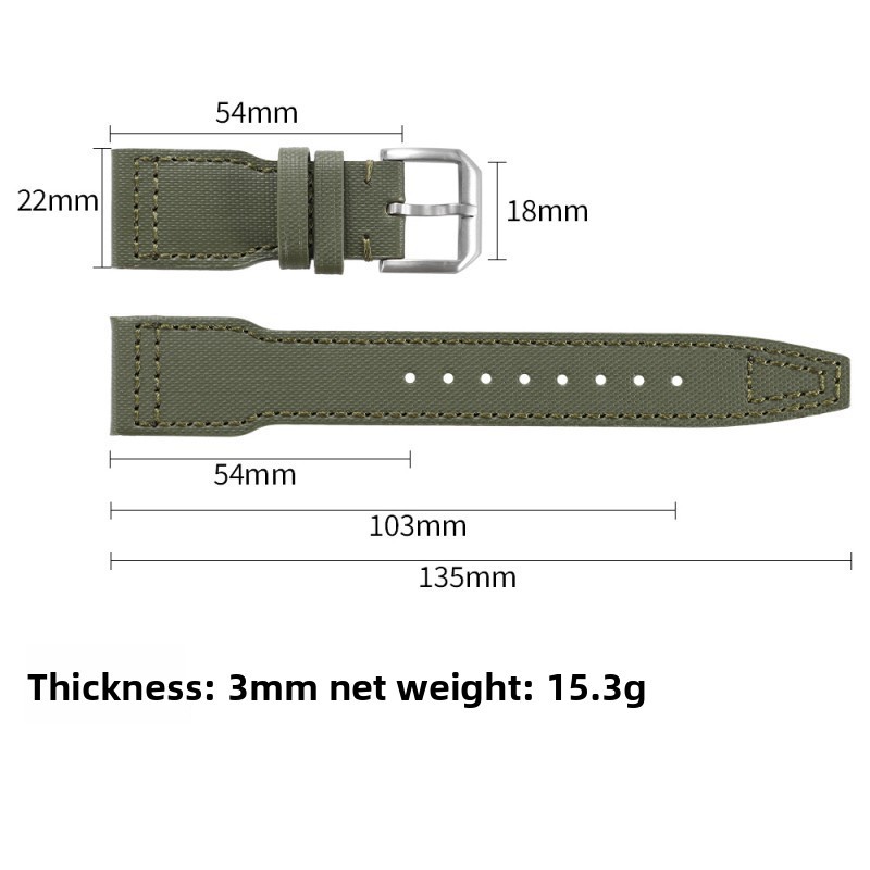 High Quality Nylon Genuine Leather Watch Straps Mens Band 20mm/21mm/22mm for IWC