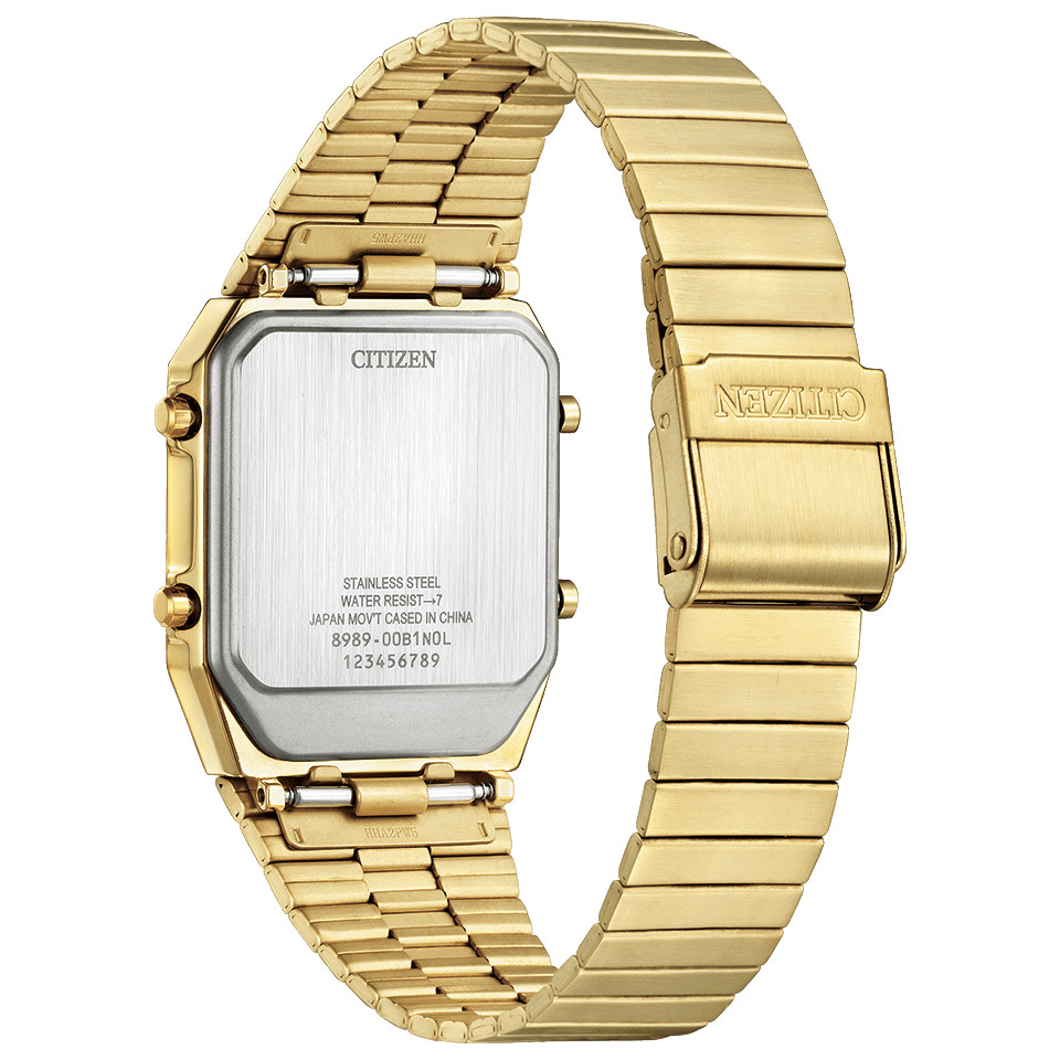 Citizen ANA-DIGI TEMP JG2103-56P Metallic Gold Analog Digital Men Watch NEW BOX