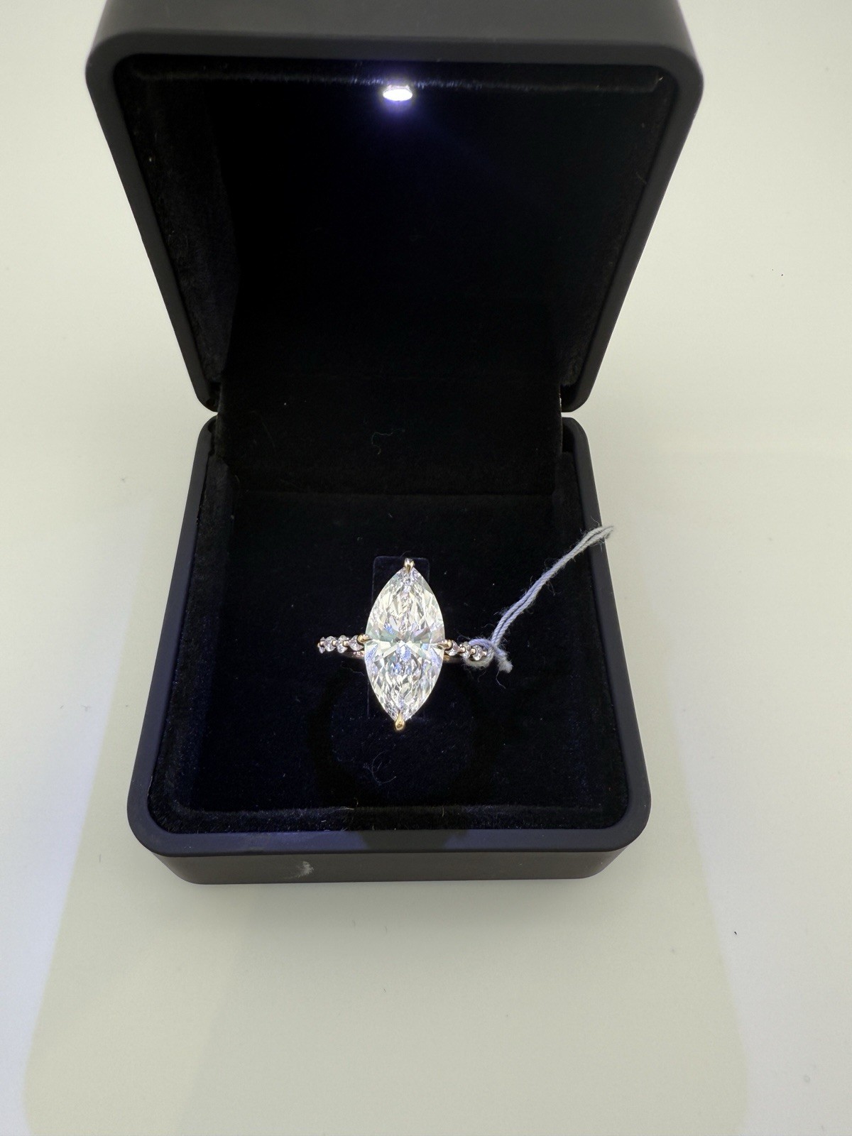 5.33 Ctw Marquise Lab Created Diamond Engagement Ring 14K Gold