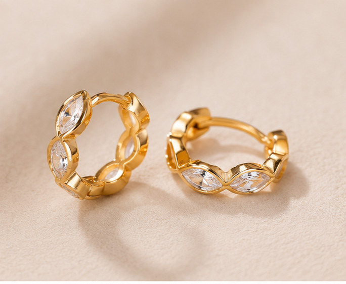 2Ct Moissanite Drop-Hoop Earrings VVS1-D Excellent Cut 14K Yellow Gold Plated