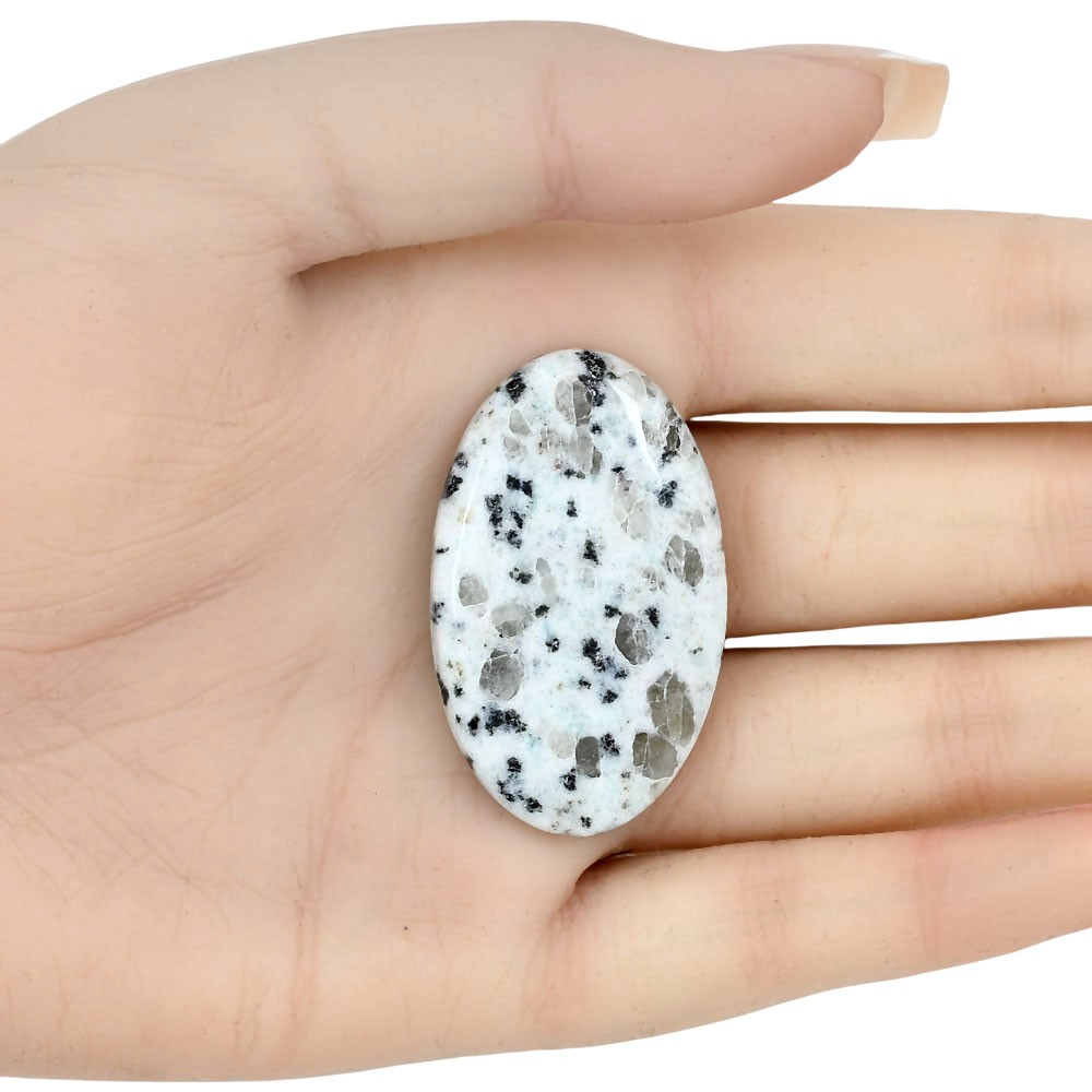 Natural Sesame Jasper 41.92×25.56×5.8 mm Oval Shape Polished Gemstone LS02939-48