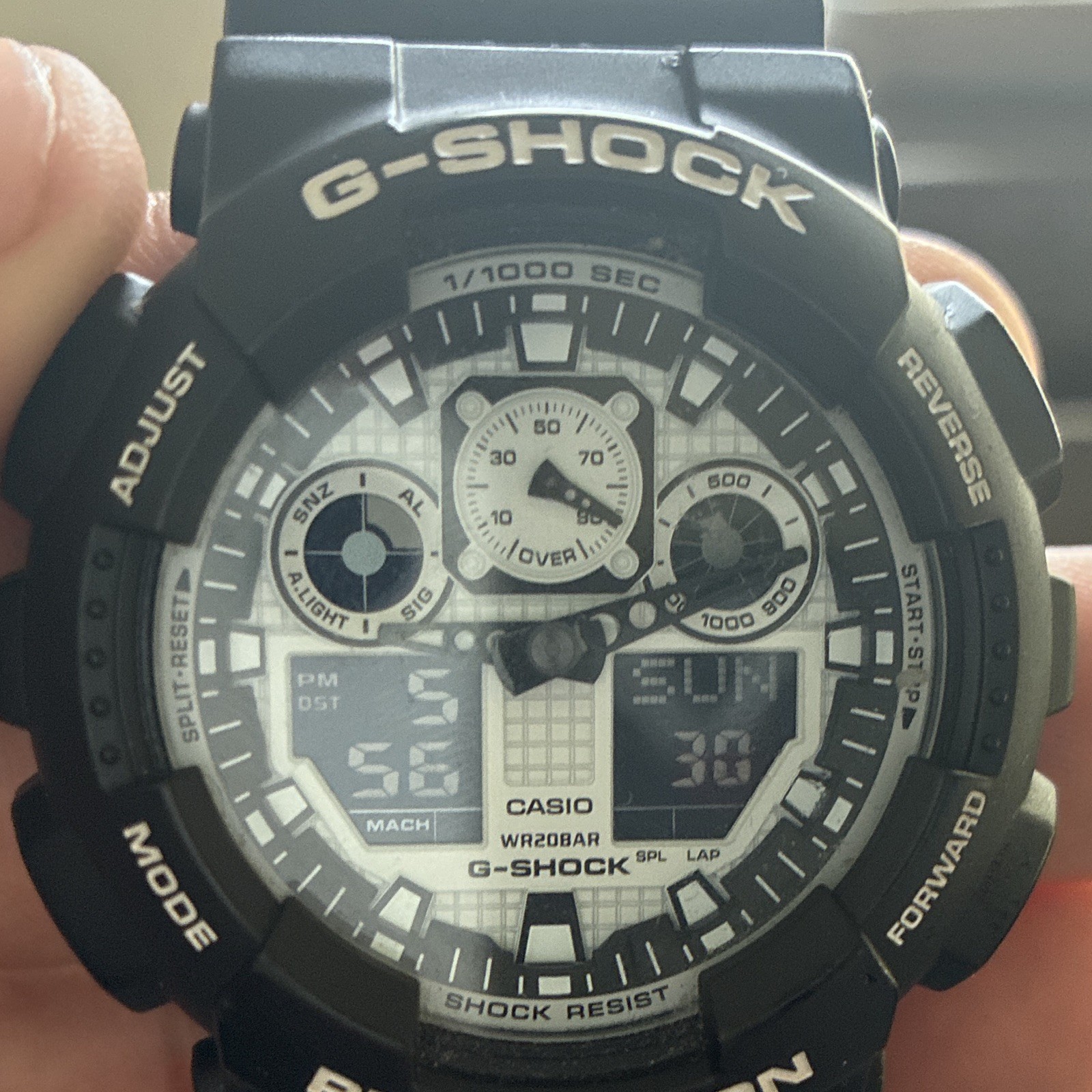 Casio G-SHOCK GA-100BW Men’s Analog-Digital Quartz Shock Resist 200m Resin