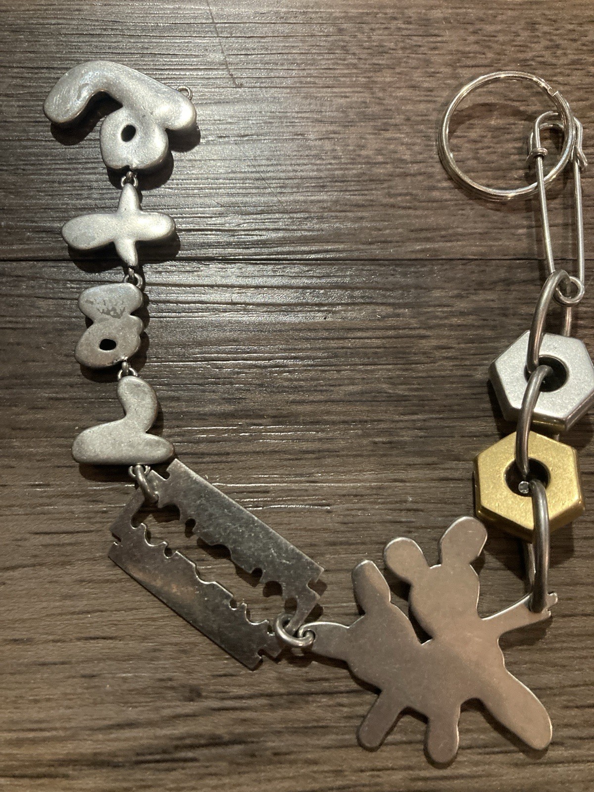 Marc Jacob’s Stray Rats Necklace Heaven Razor Blade Pendant 10.5” Partial