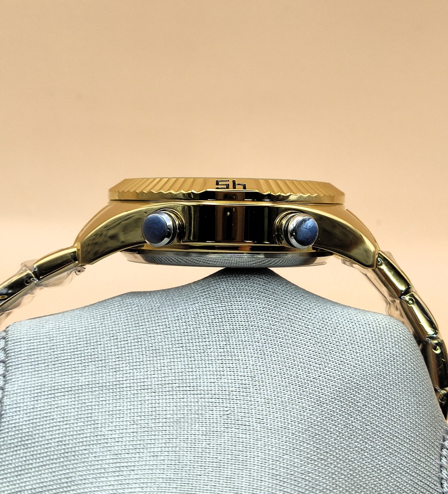 #Rare Naviforce Gold Plated Refurbished Ana Digi Black Dial Men’s Wrist Watch