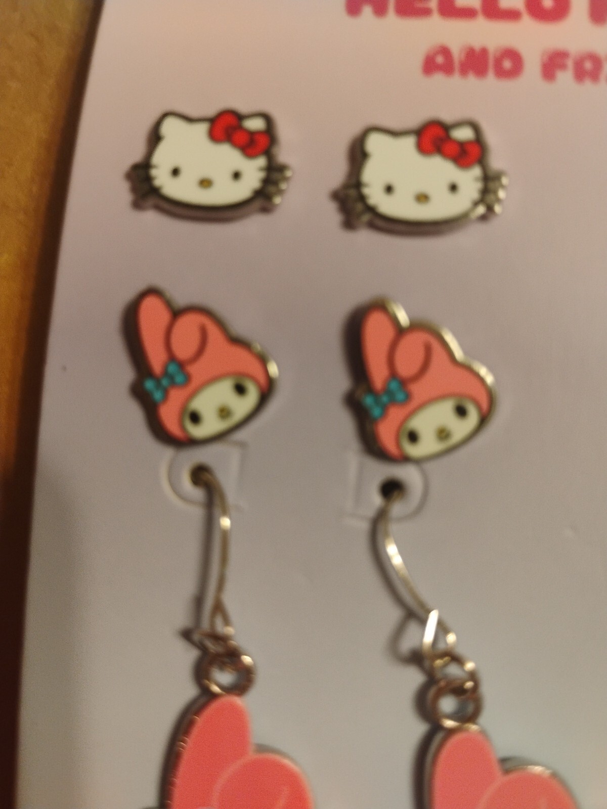 Hello Kitty And Friends Earrings 6 Pair My Melody Cinnamaroll Kuromi Claire’s