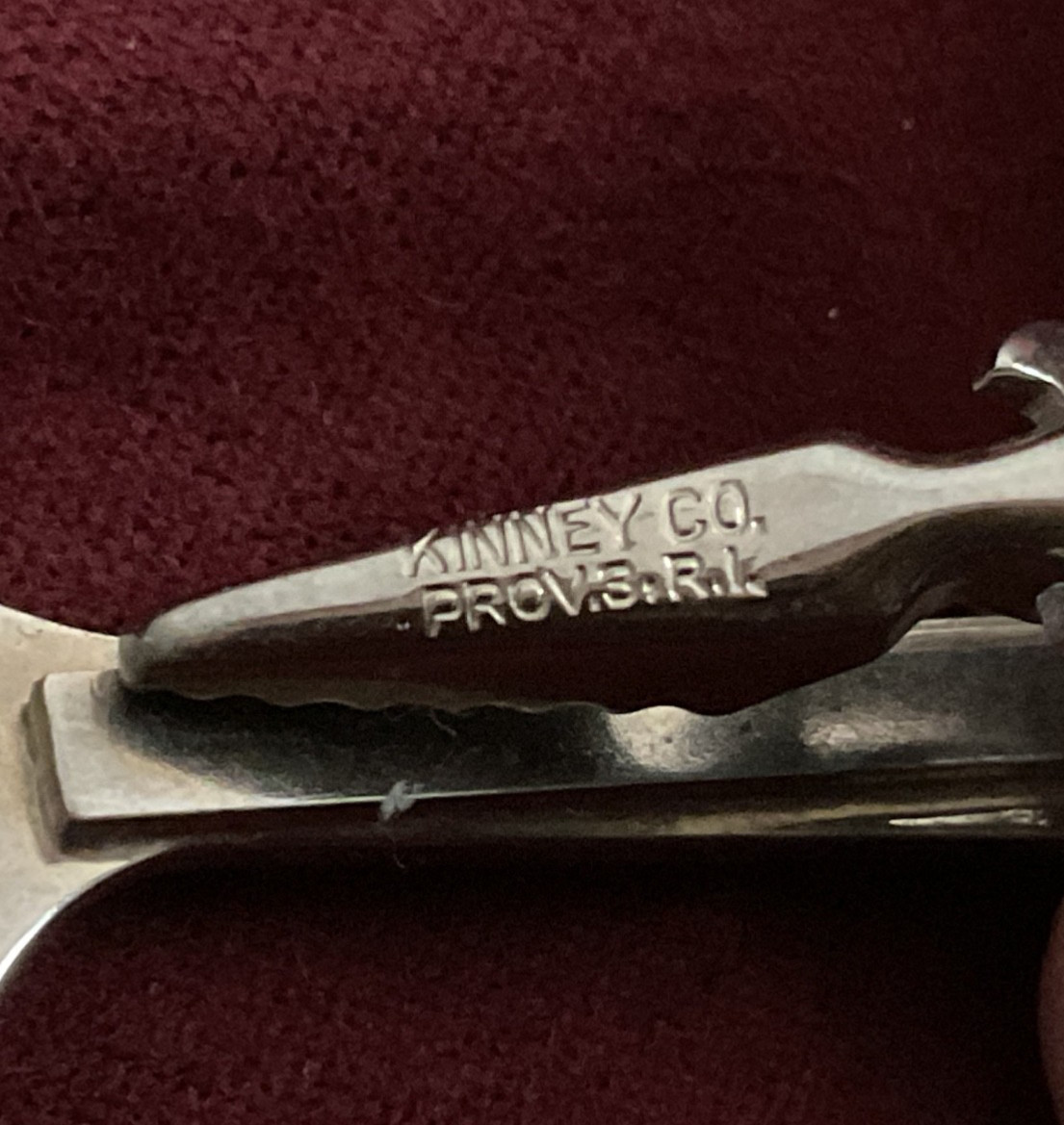 Vintage Kinney Co. Miniature Crescent Adjustable Wrench Tie Clip Clasp