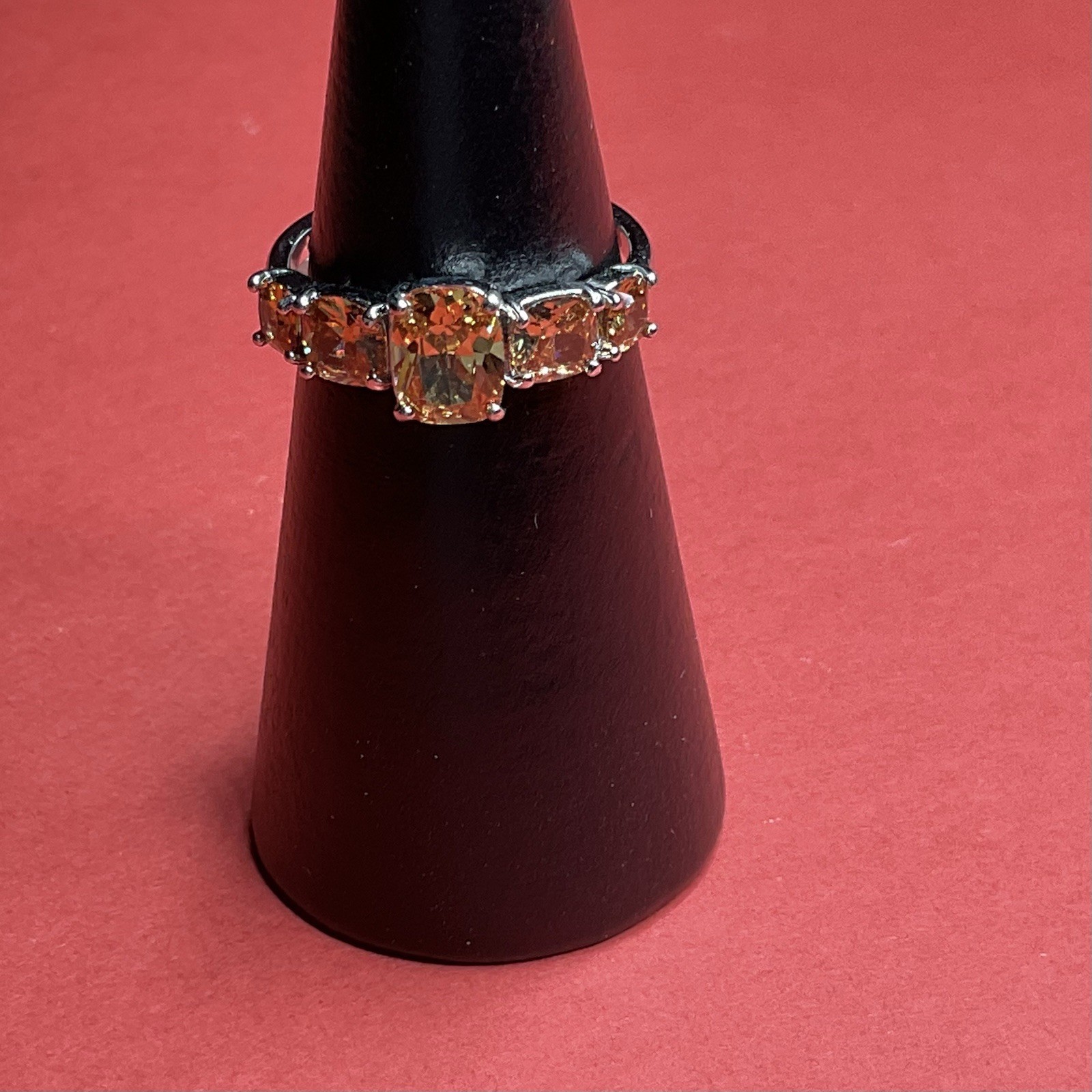 Bomb Party RBP6660 “I’m Speechless” Cubic Zirconia on Rhodium Size 9 Ring NWT