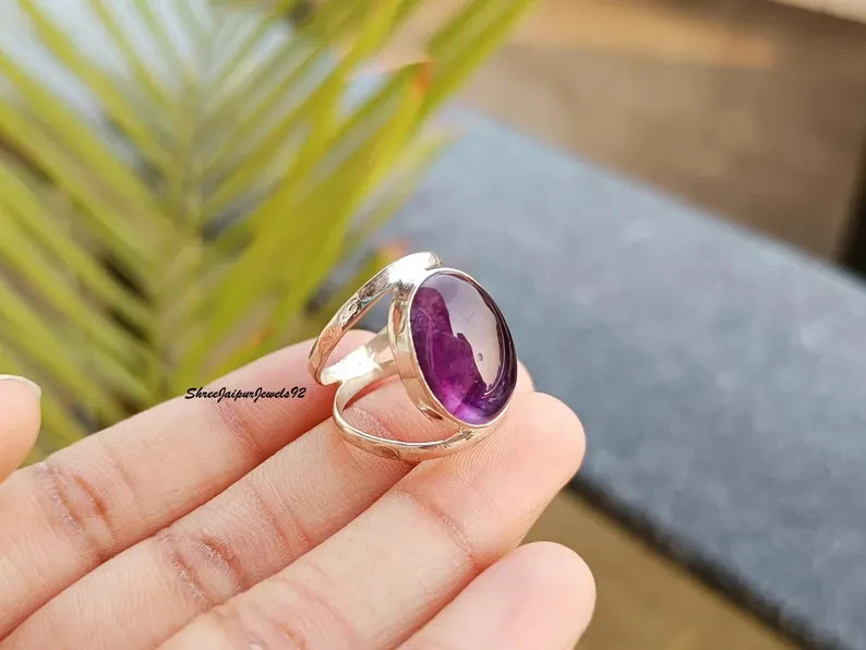Amethyst Ring, 925 Sterling Silver Ring, Designer Ring, Beautiful Ring, All Size