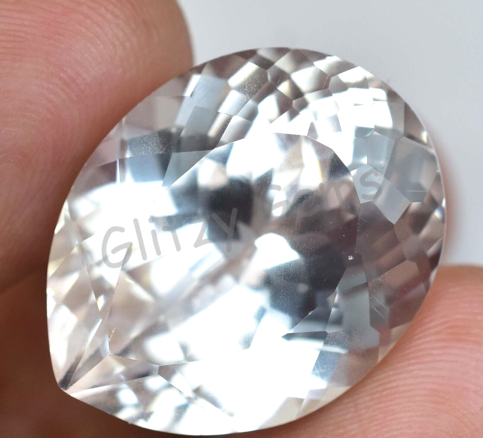 Natural Flawless White Montana Sapphire 46.35 Ct oval Certified Loose Gemstone