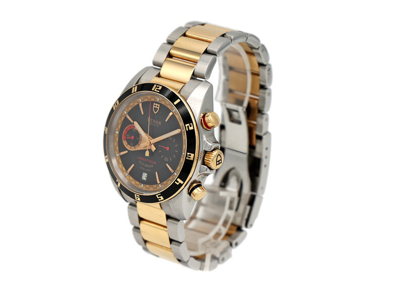 Tudor Grantour Fly Back Chronograph 20551N 18K Gold and Stainless Steel Watch