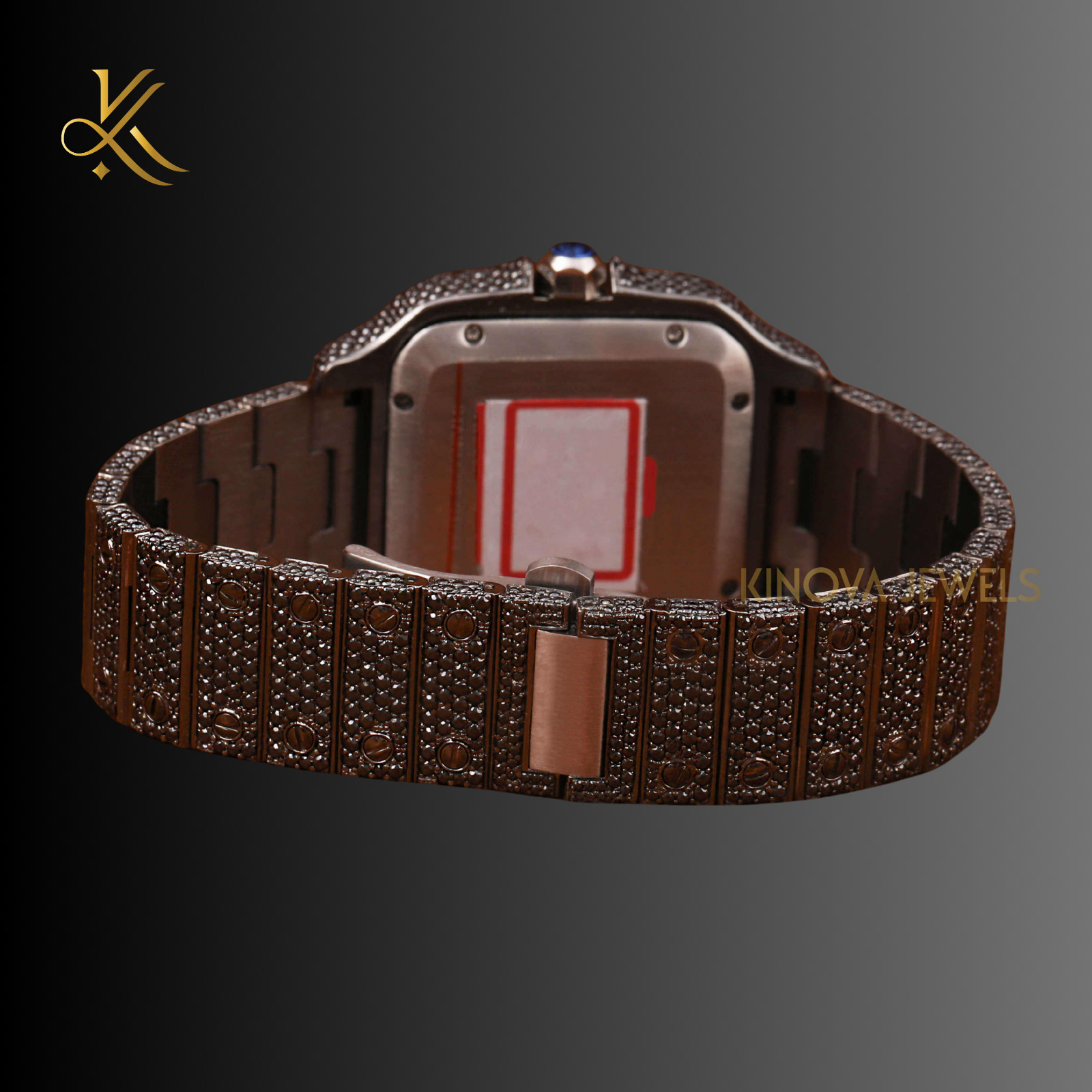 Men’s VVS1 Moissanite Diamond Watch Fully Iced Luxury Bling