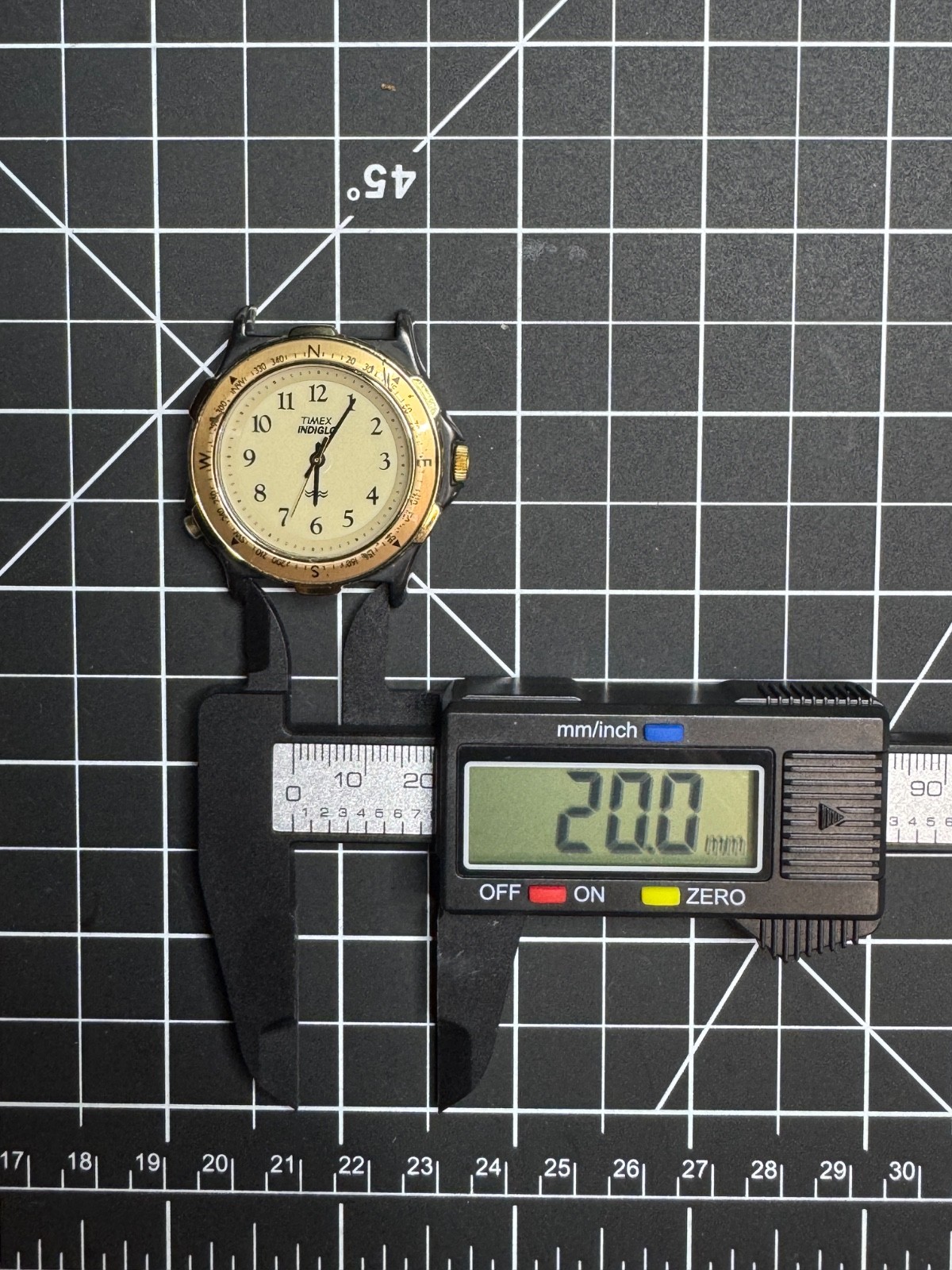 Vintage 1994 Timex Indiglo Watch 37mm, Adventure Compass, Ref: 38001