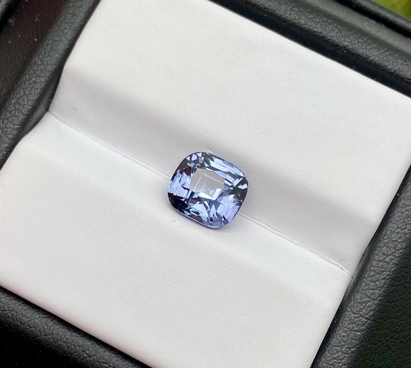 Natural blue Spinel loose gemstone 2.07 ct. Certificate Cushion Origin Tanzania