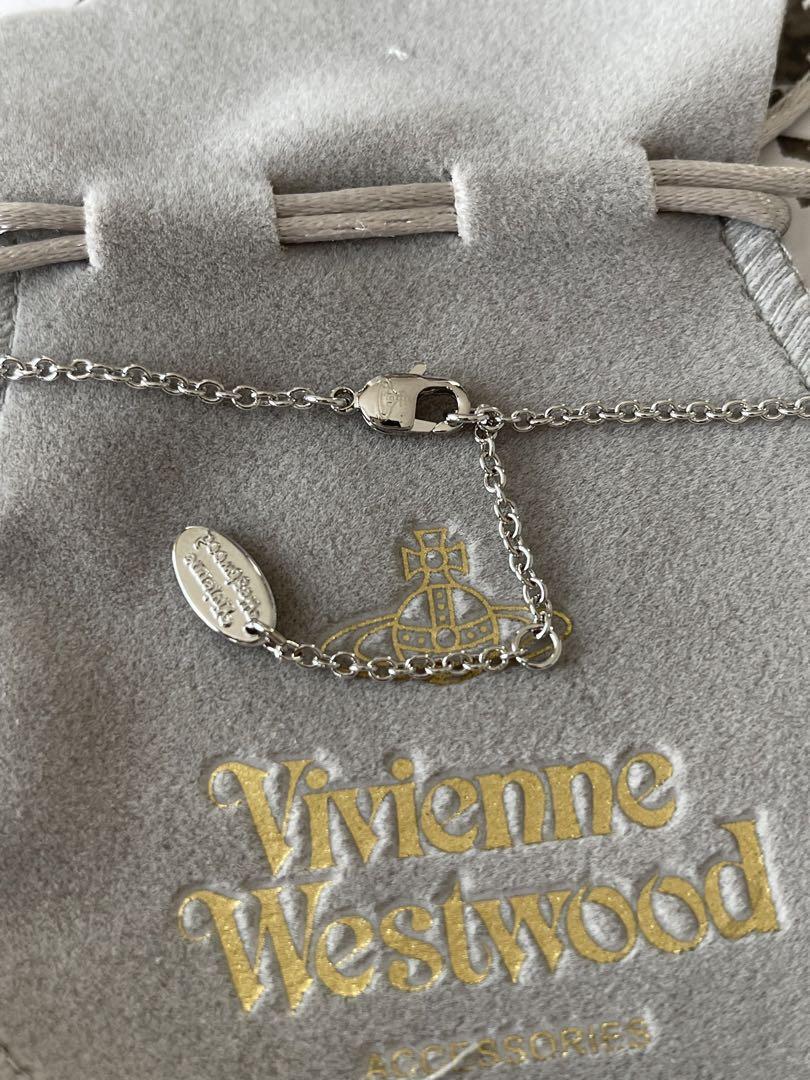 Vivienne Westwood Diamante Heart Silver Black Necklace Earrings Set NO BOX
