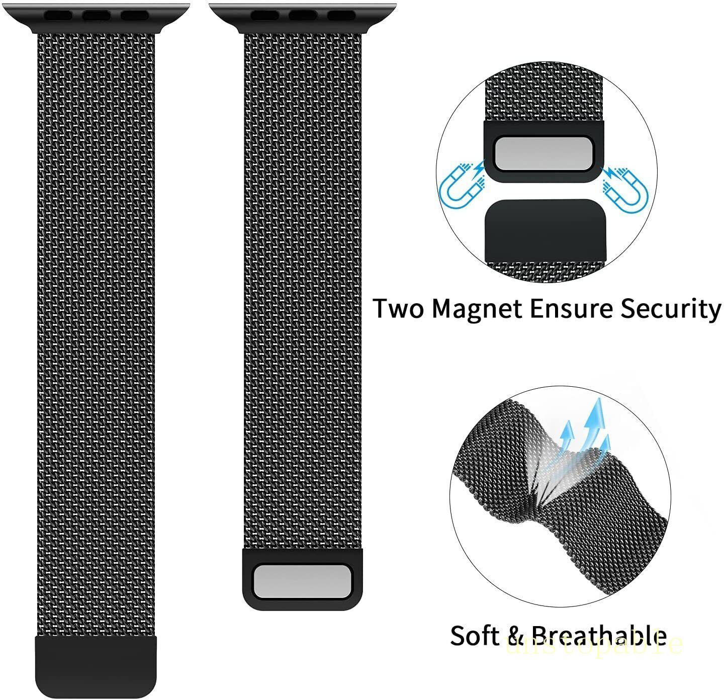 Magnetic Loop Metal strap band for Apple watch iWatch Serie 9 8 7 6 5 4 3 SE 2 1
