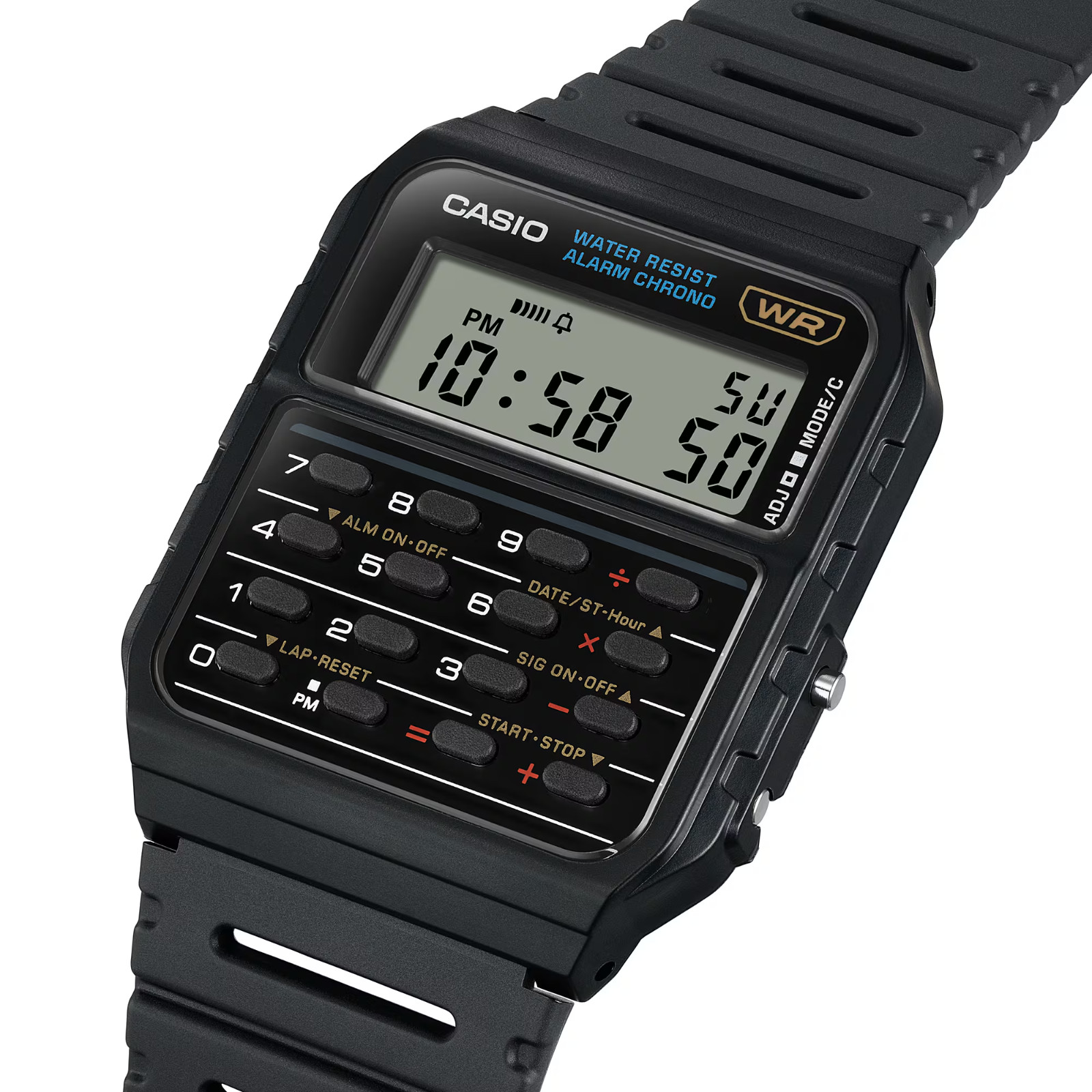 CASIO CA-53W-1Z CALCULATOR MENS BLACK DIGITAL ANALOGUE GREY DIAL RETRO WATCH