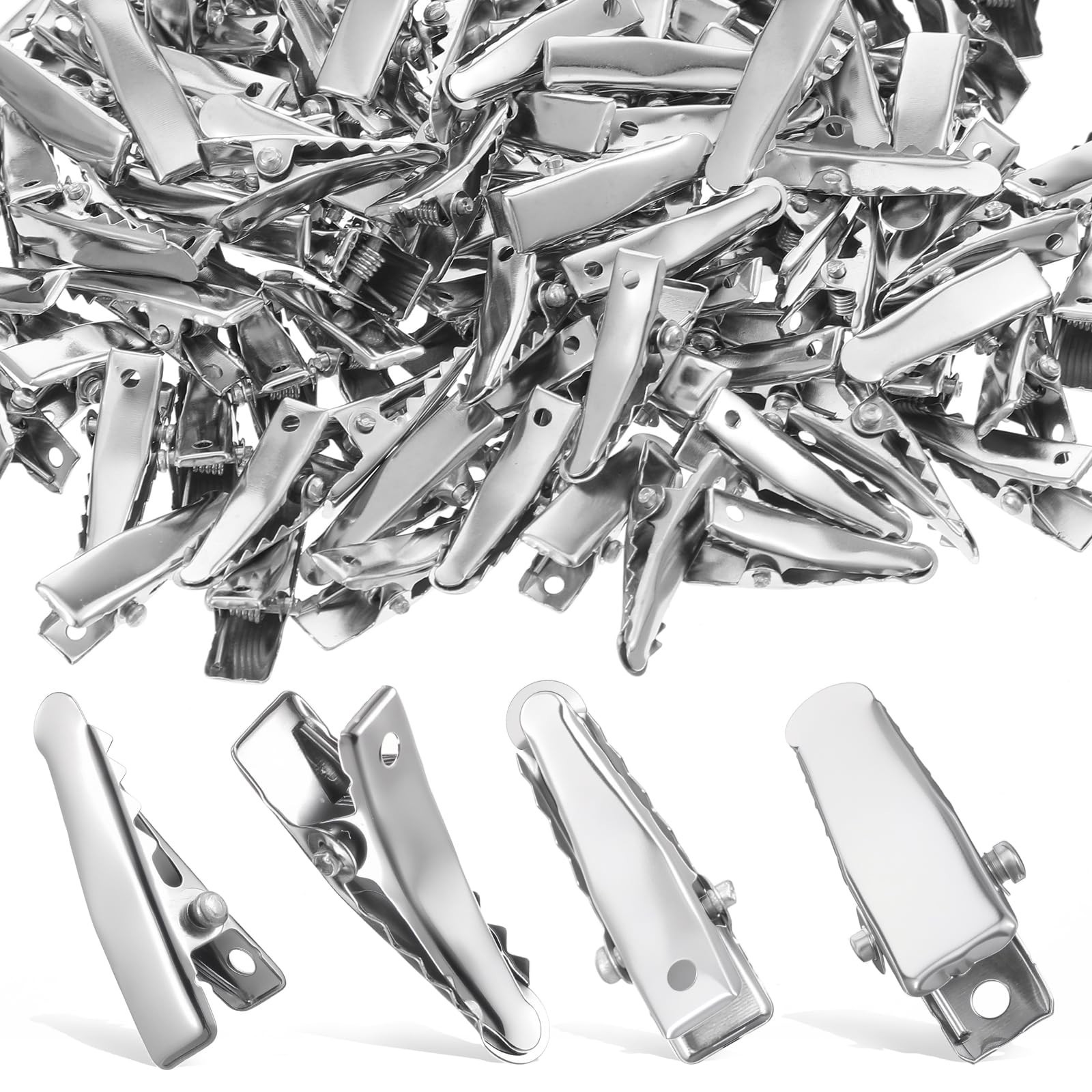 160Pcs Small Metal Alligator Hair Clips 0.94Inch Sliver Mini Alligator Clip F…