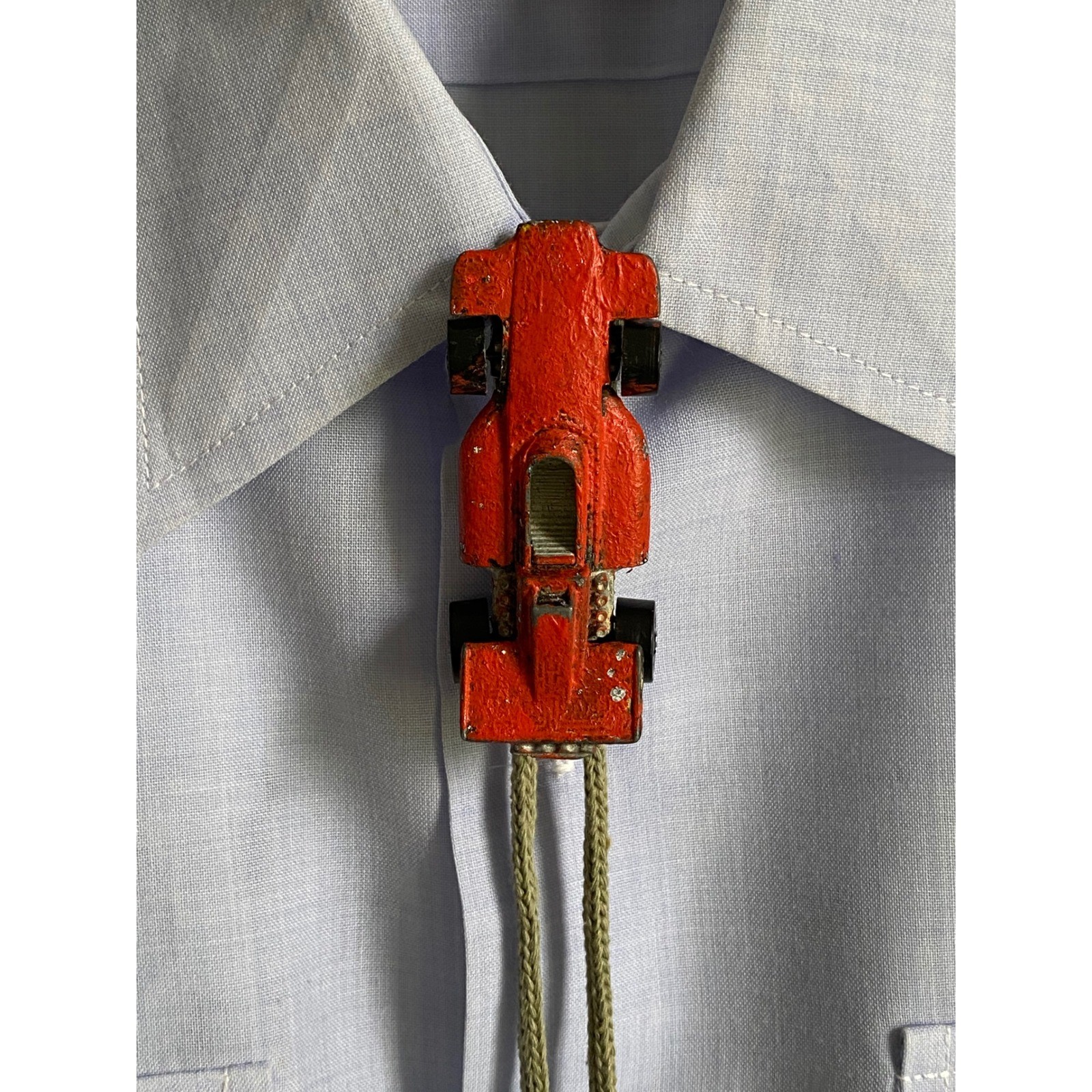 1973 hot wheels formula pack distressed racing car bolo tie lariat tie