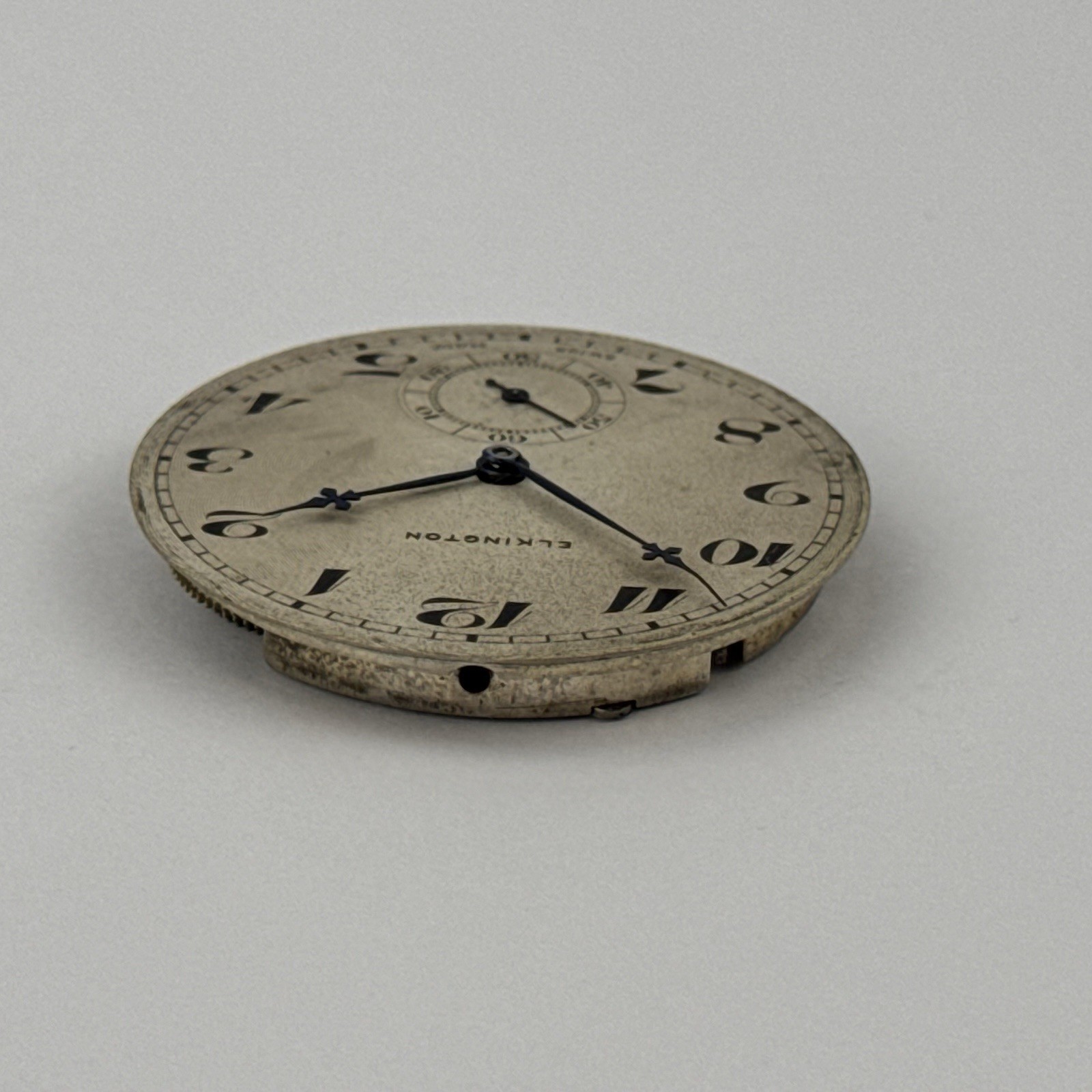 Pocket Watch Movement Swiss 39.7mm, 12S Good Hands, Guilloche Parts Repair (966)