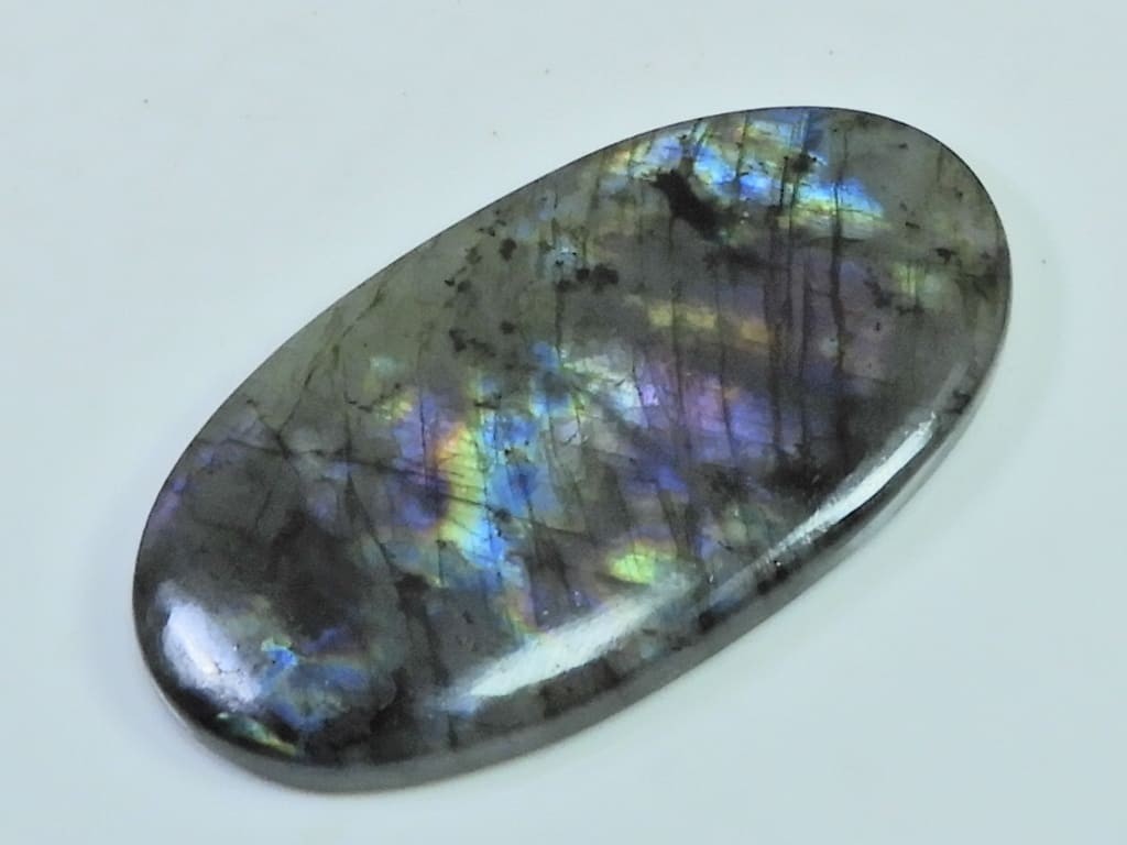 24X46X05MM Natural Purple Labradorite Spectrolite Oval Loose Gemstone 64Cts. G08