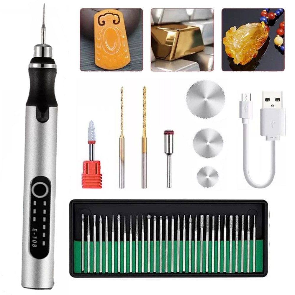 Cordless Electric Mini Drill Grinder Engraving Pen Variable Speed Rotary Tool