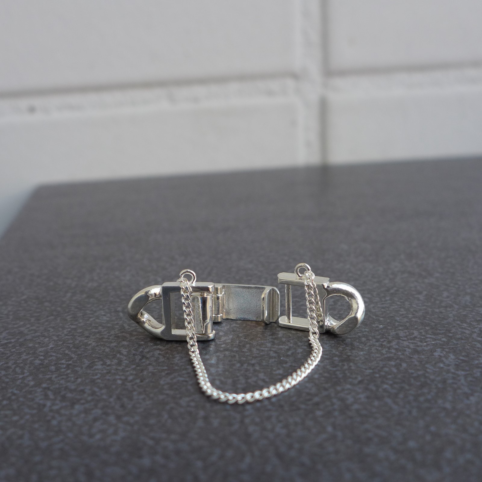 925 Sterling Silver,Snap Lock Box Clasp,With Safety Chain,Jewelry Make Findings
