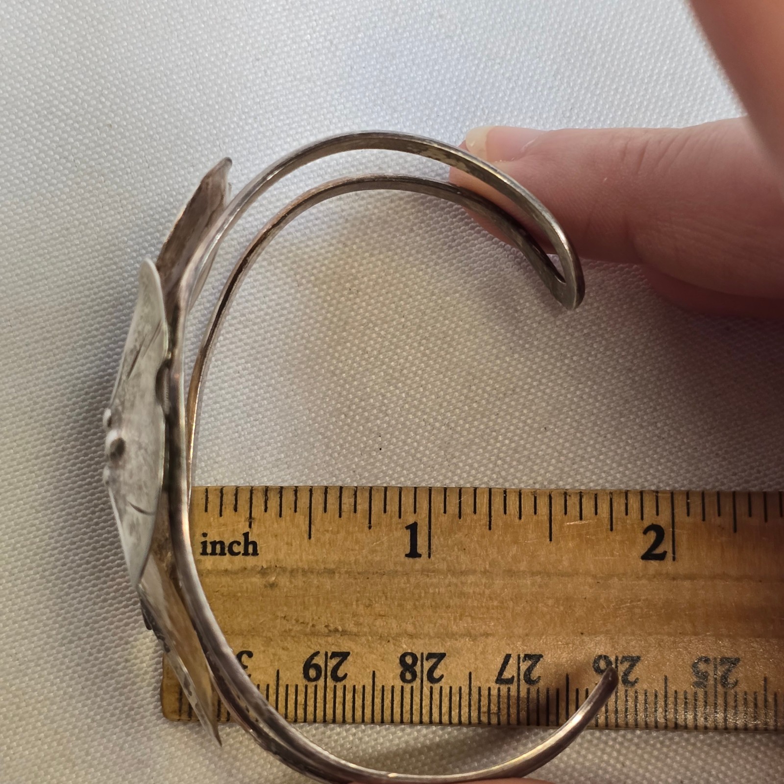 Sterling Silver Bracelet 16.55g Fine Jewelry 6″ Cuff Open End