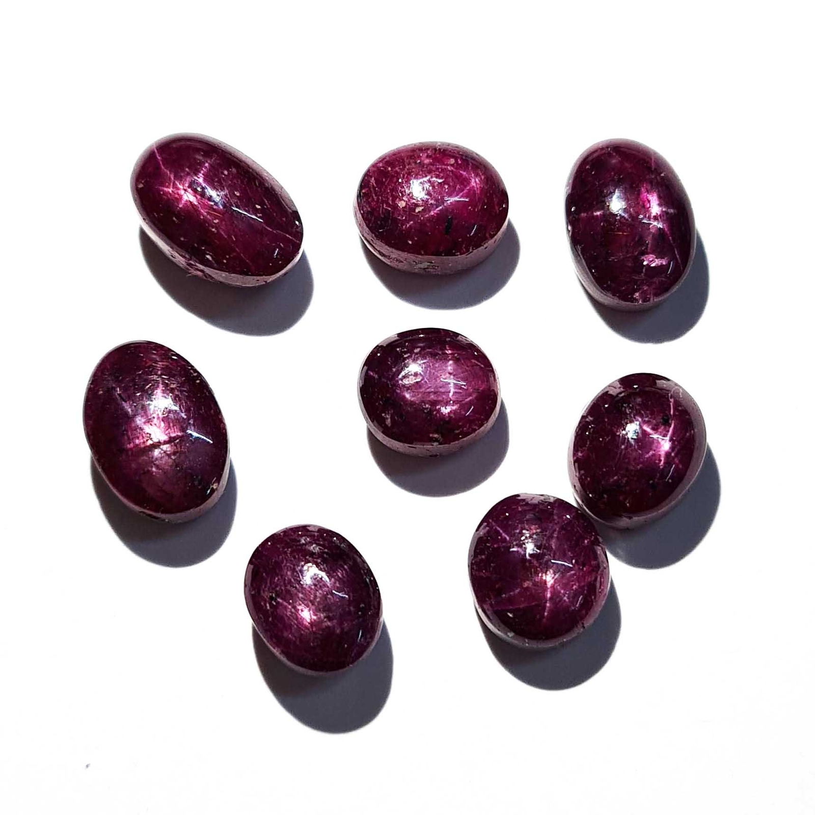 Natural Ruby Star Oval Cabochon Loose Stone Lot 2 Pcs 8*8.50-8*11.50 MM 13 CT
