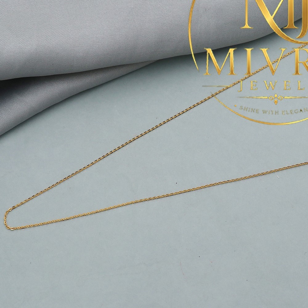 BIS 916 Real Gold 18″ Necklace Chain (2mm, 4.15g) | Fine Gold Jewelry