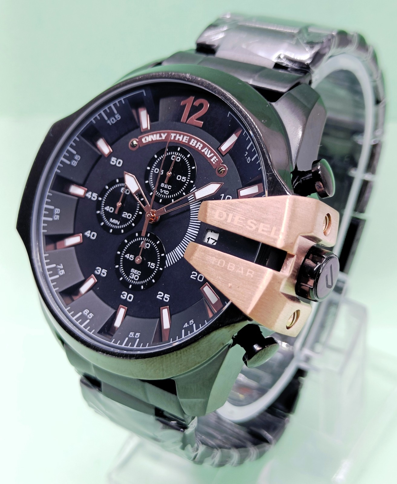 Awesome Diesel 10 Bar “ONLY THE BRAVE” Chronograph Quartz Men’s Wrist Watch